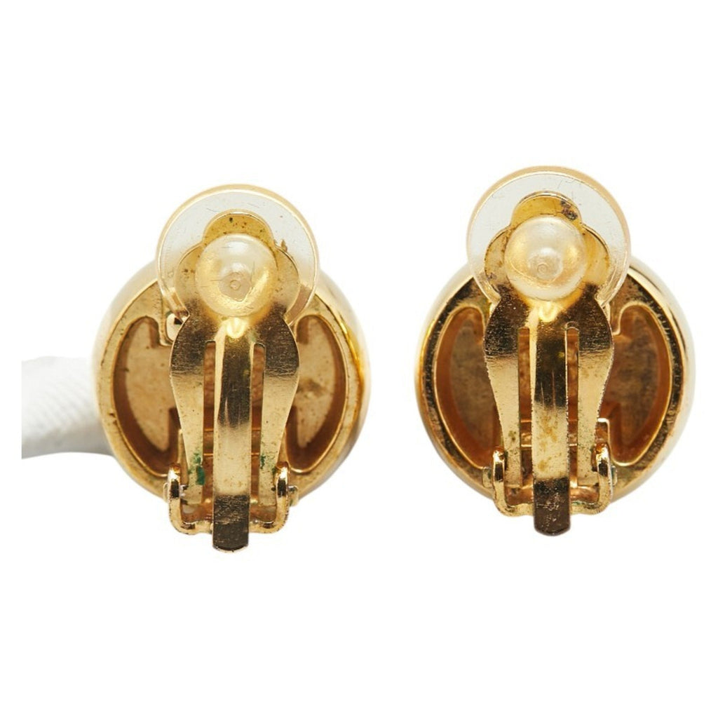 Earrings Logo Gold-Tone Metal