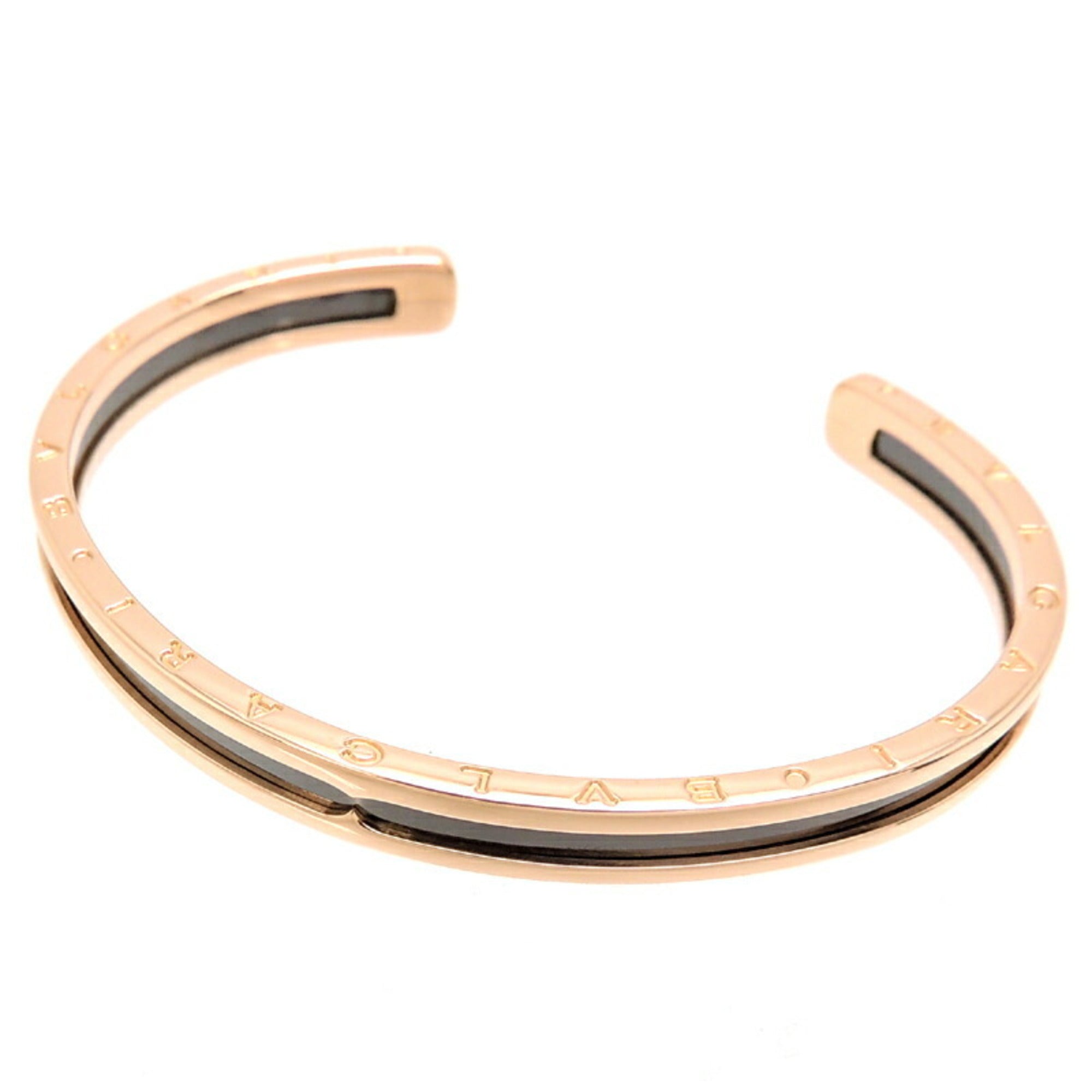 B.Zero1 Bangle 18K Rose Gold and Stainless Steel Bracelet