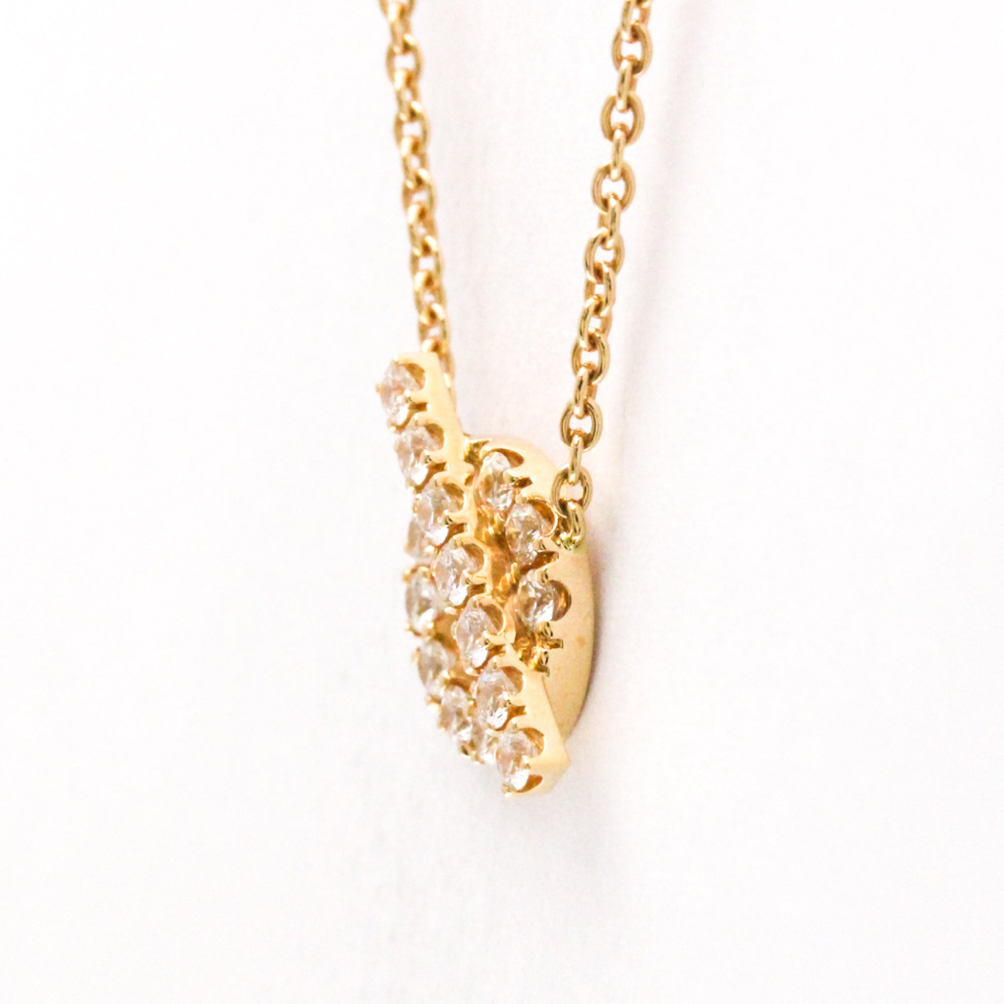 Pendant Necklace 18K Rose Gold with Diamond