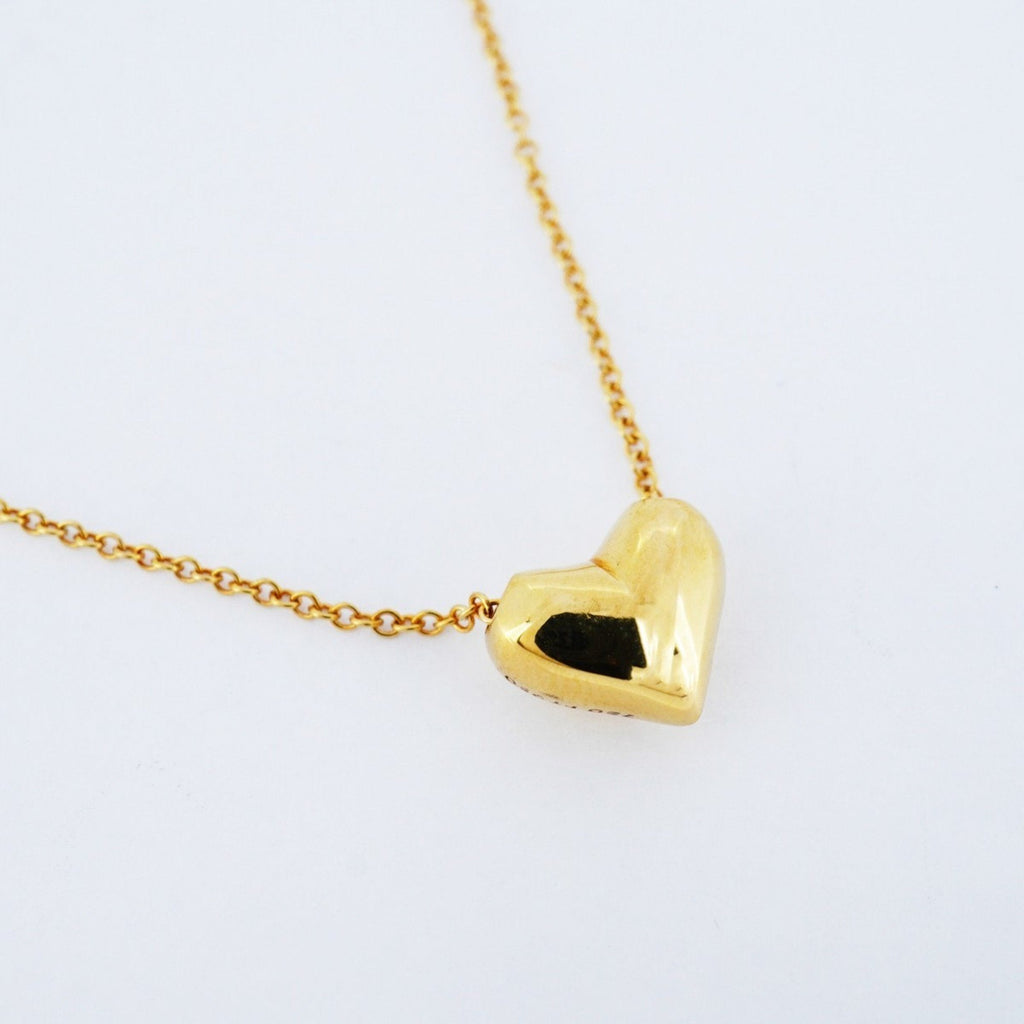 Pendant Necklace Platinum and 18K Yellow Gold With Diamond