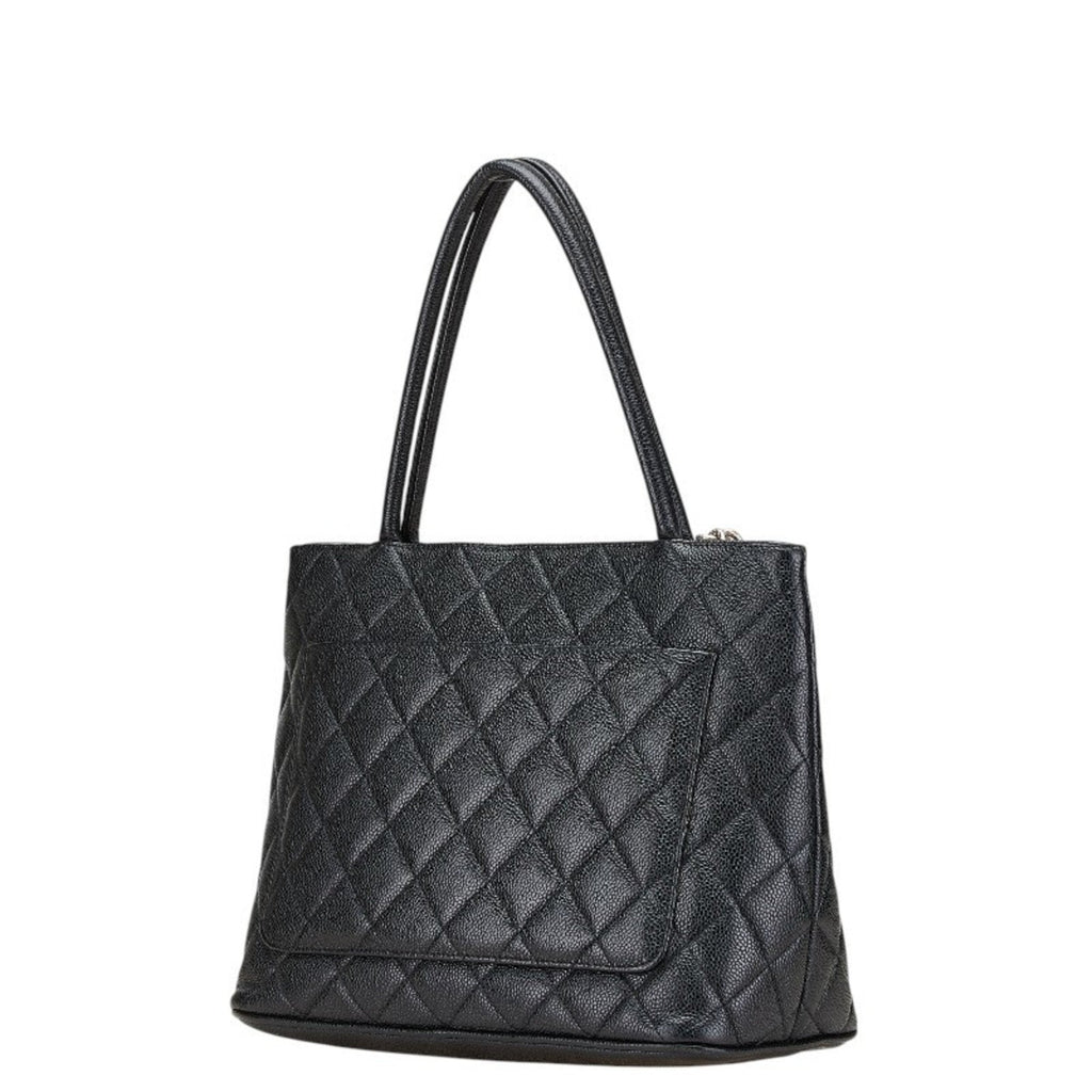 Medallion Tote Quilted Caviar