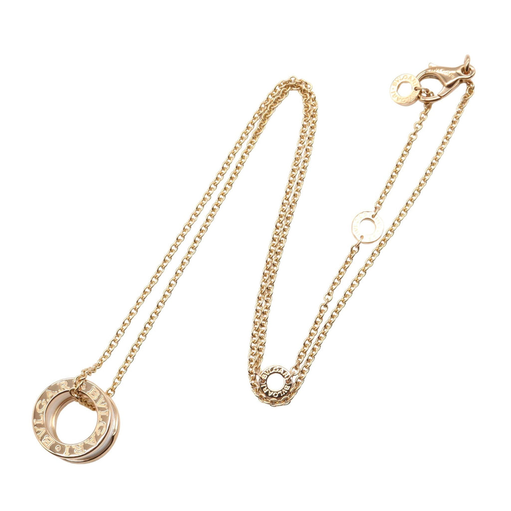 B.Zero1 Pendant Necklace Ceramic and 18K Rose Gold
