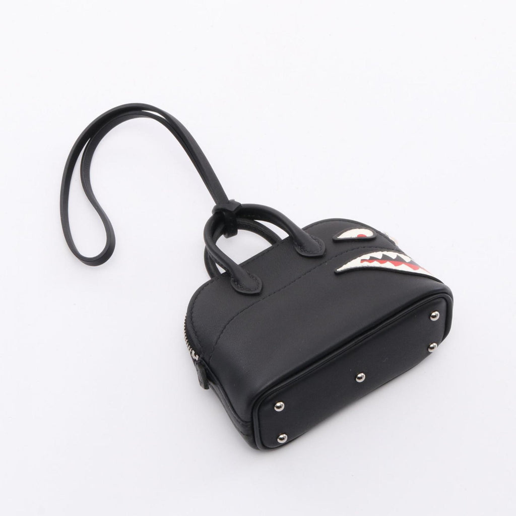 Charm Swift Leather Black Red Silver White Handbag Charm