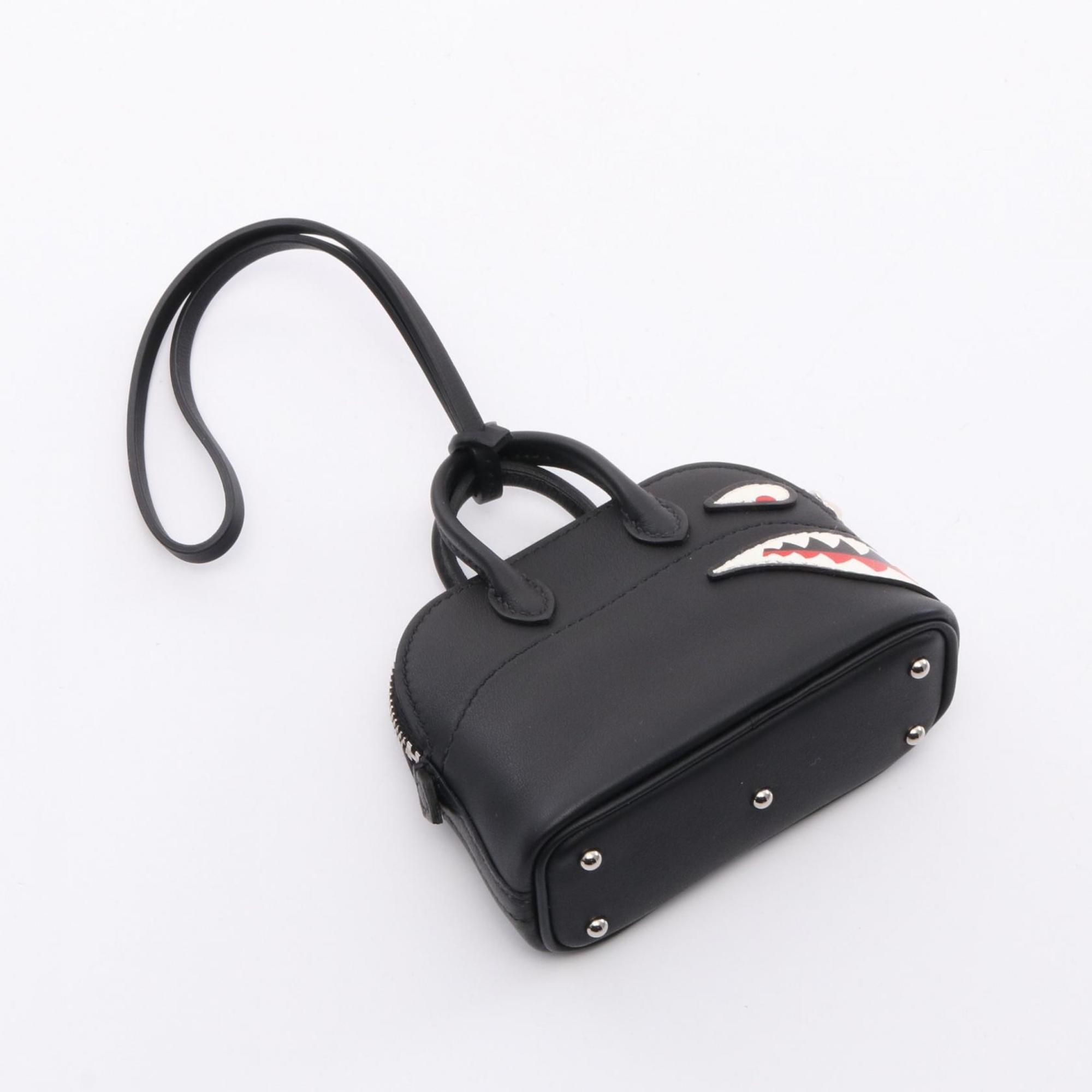 Charm Swift Leather Black Red Silver White Handbag Charm