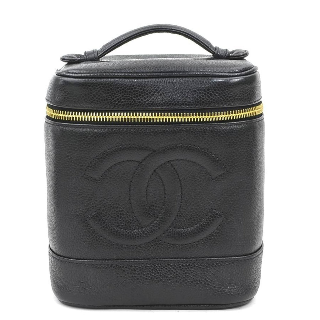 Vintage Timeless Cosmetic Case Caviar Tall