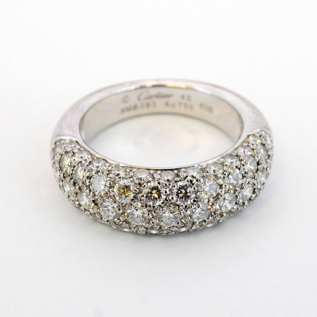 Etincel Half Eternity Pavé Ring 18K White Gold with Diamonds