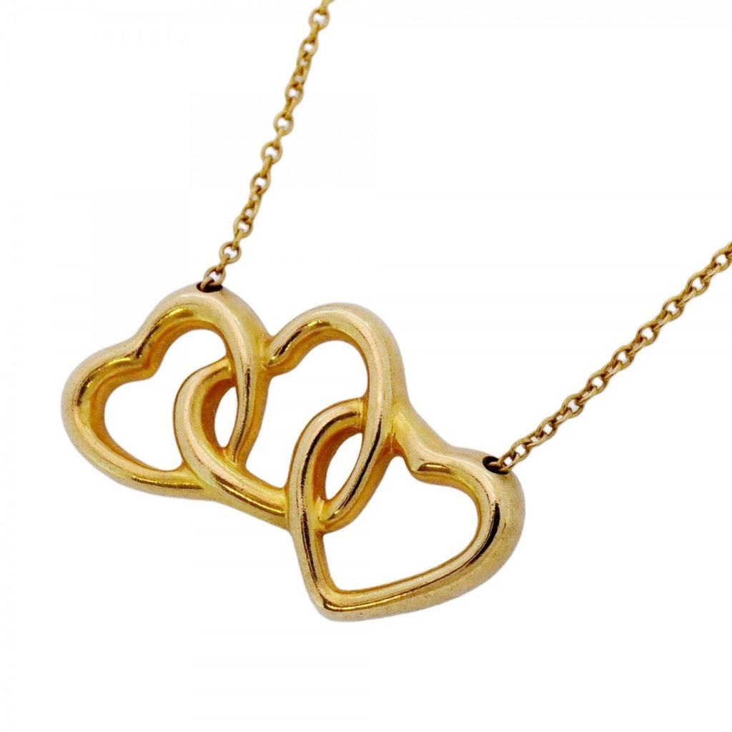 Triple Heart Pendant Necklace 18K Yellow Gold