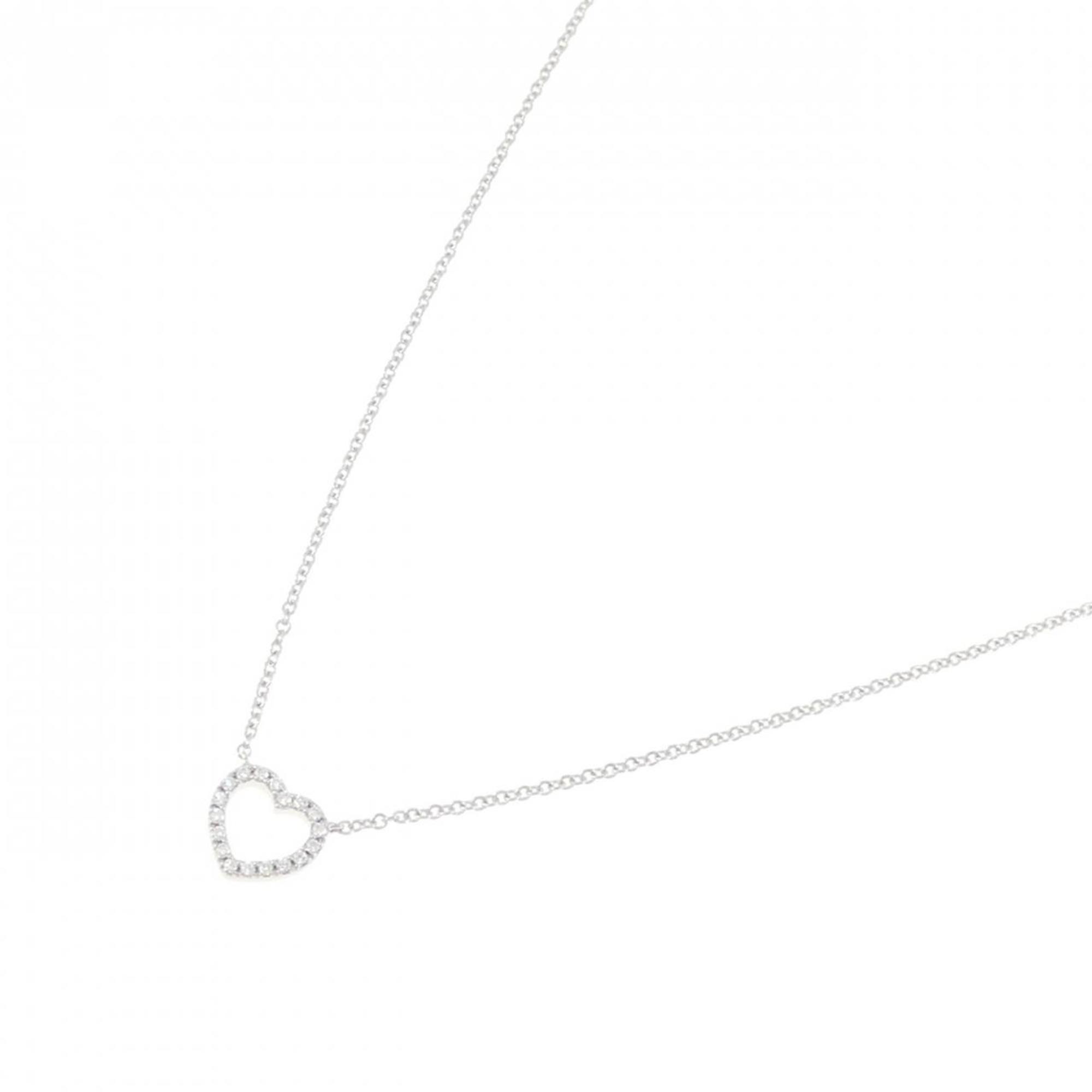 Pendant Necklace 18K White Gold Mini With Diamond