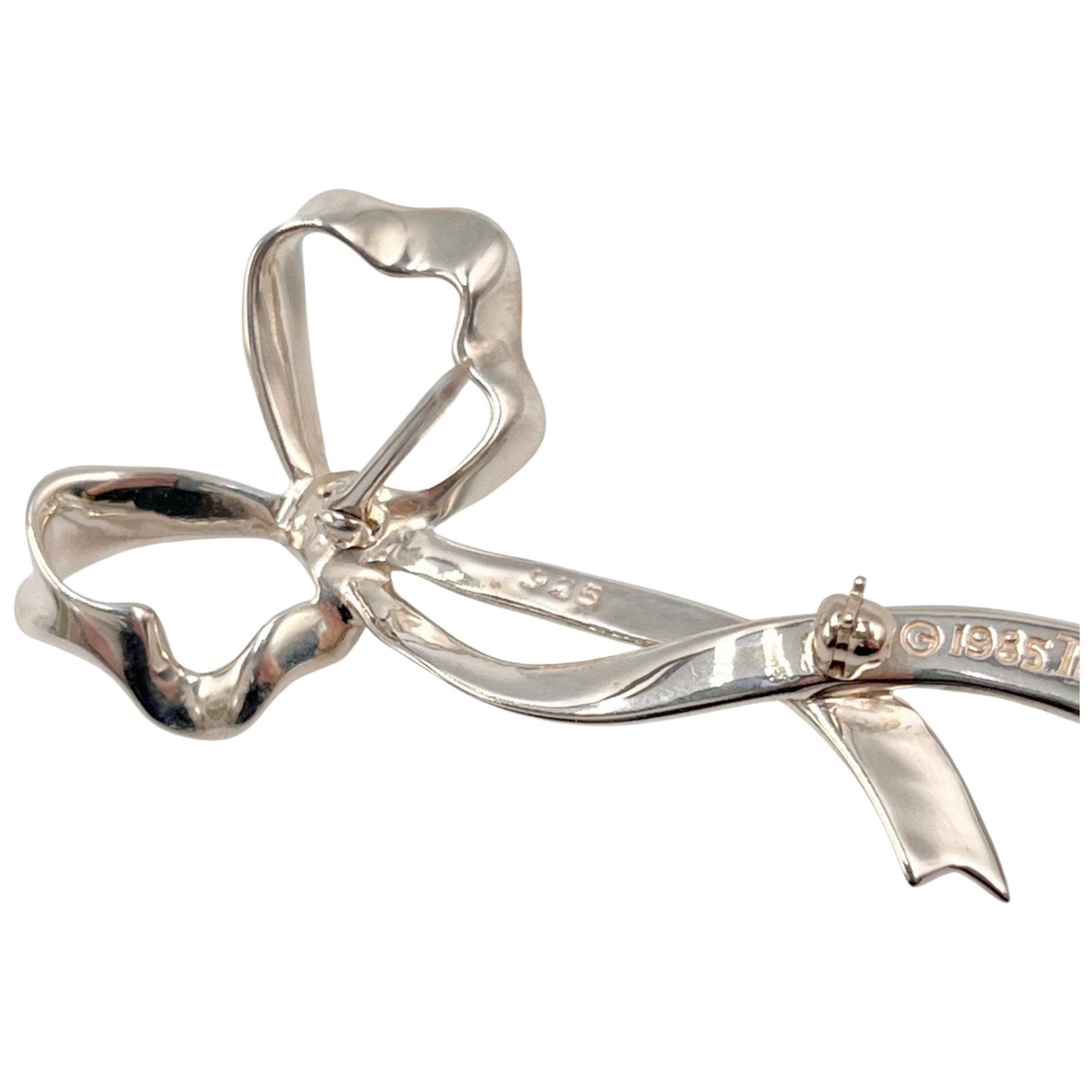Ribbon Brooch Sterling Silver