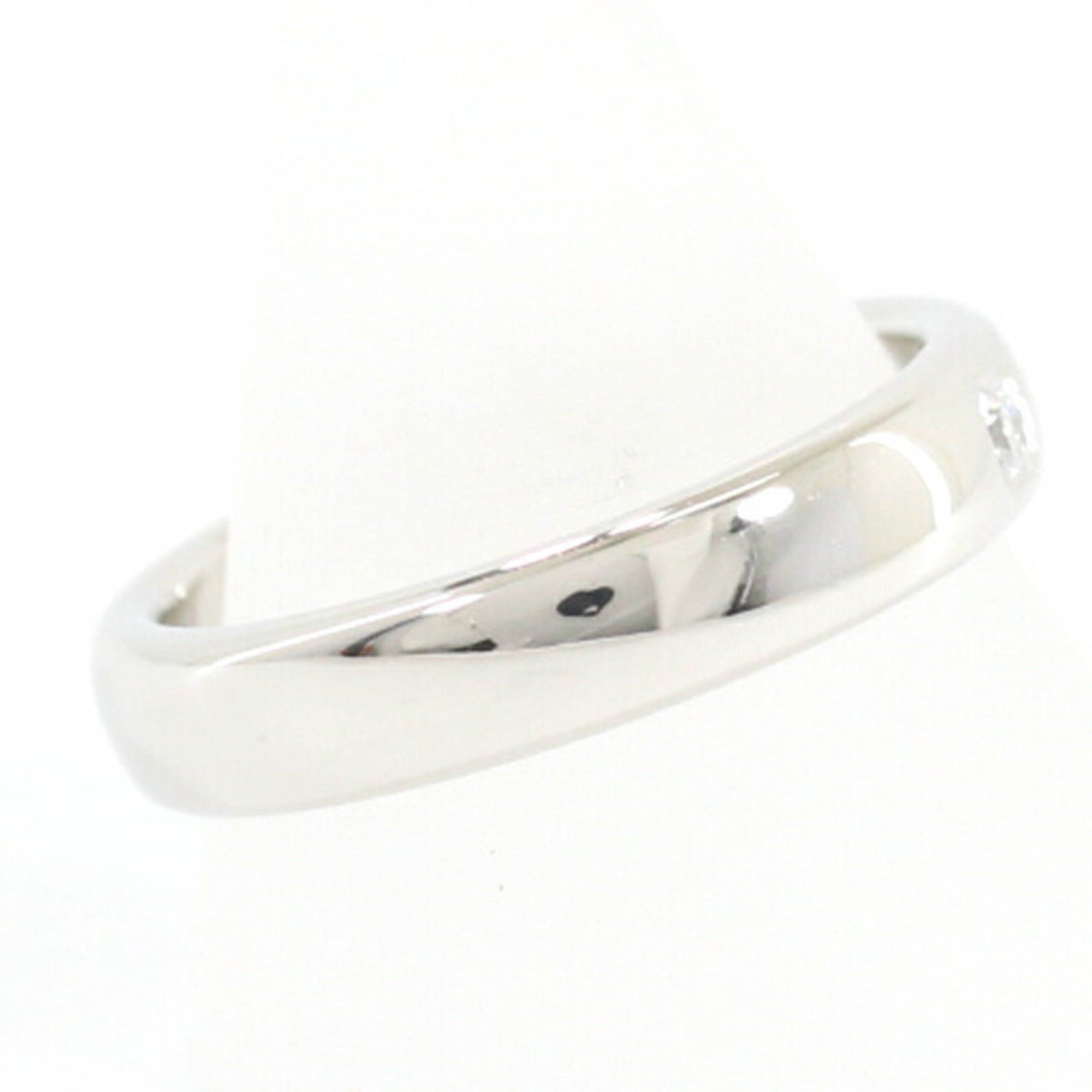 Ring Platinum 4mm With Diamond