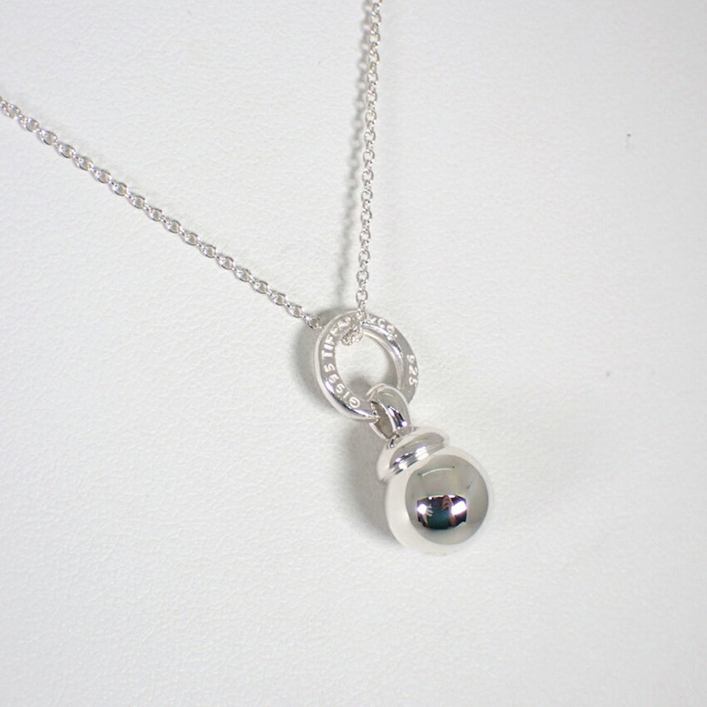 Ball Dangle Pendant Necklace Sterling Silver