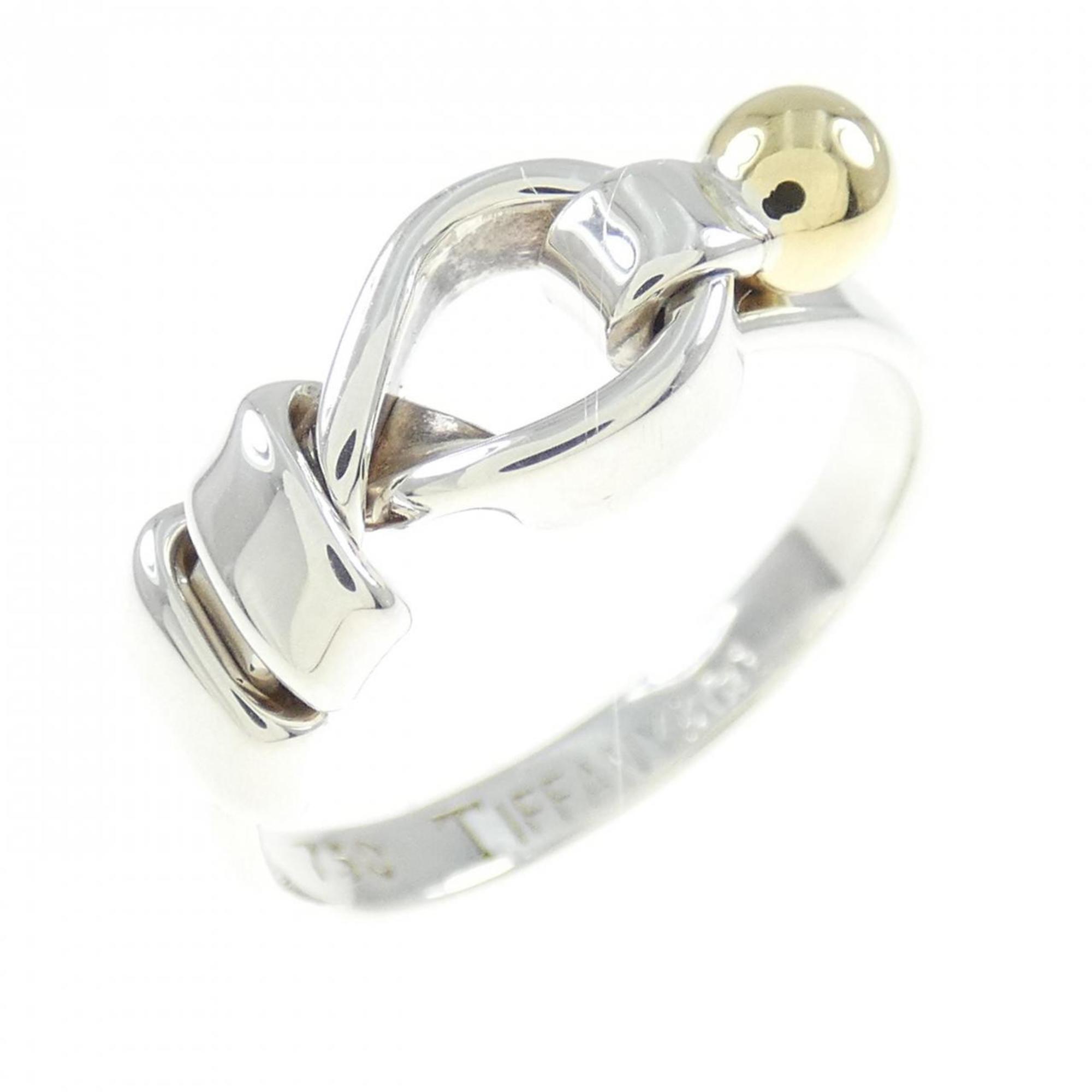 Flatwire Love Knot Ring Sterling Silver and 18K Yellow Gold