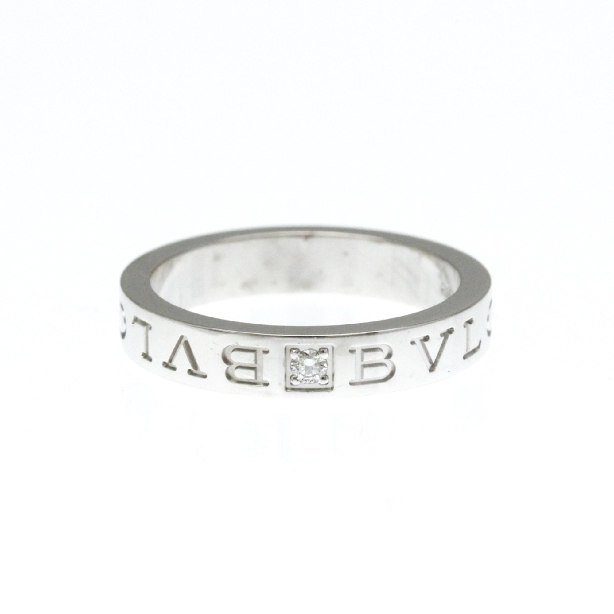 Band Ring 18K White Gold with Diamond