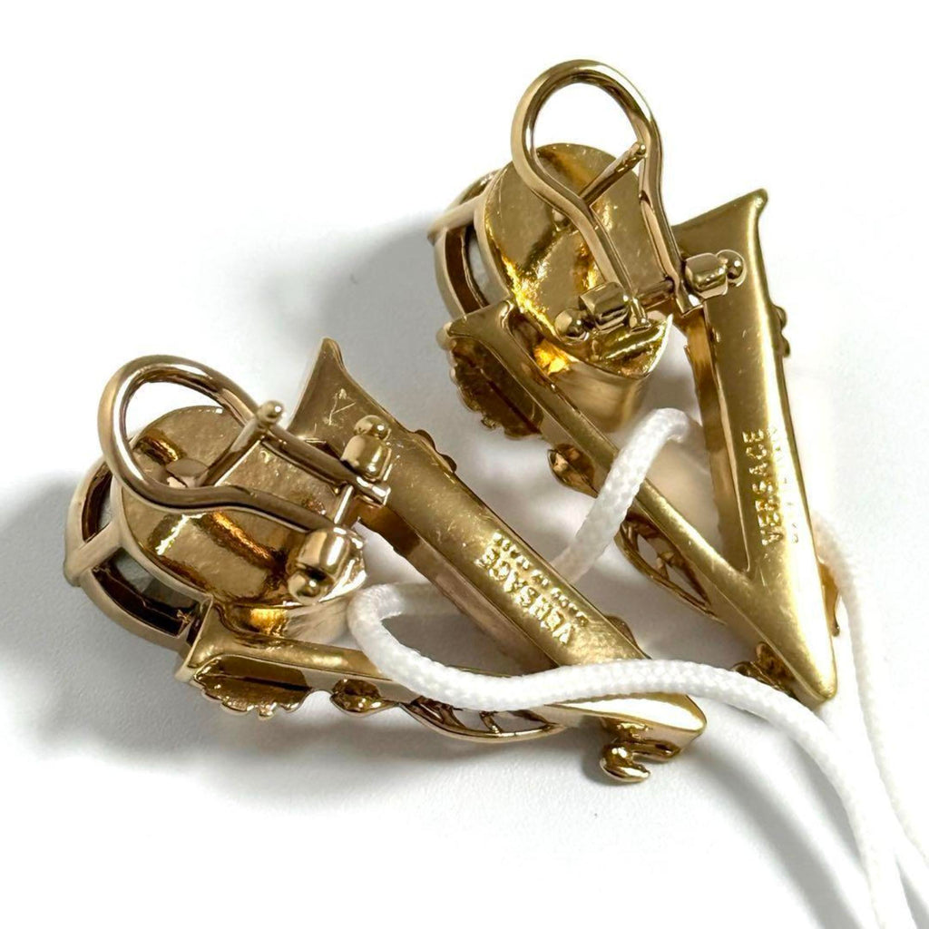 Earrings Metal and Rhinestone