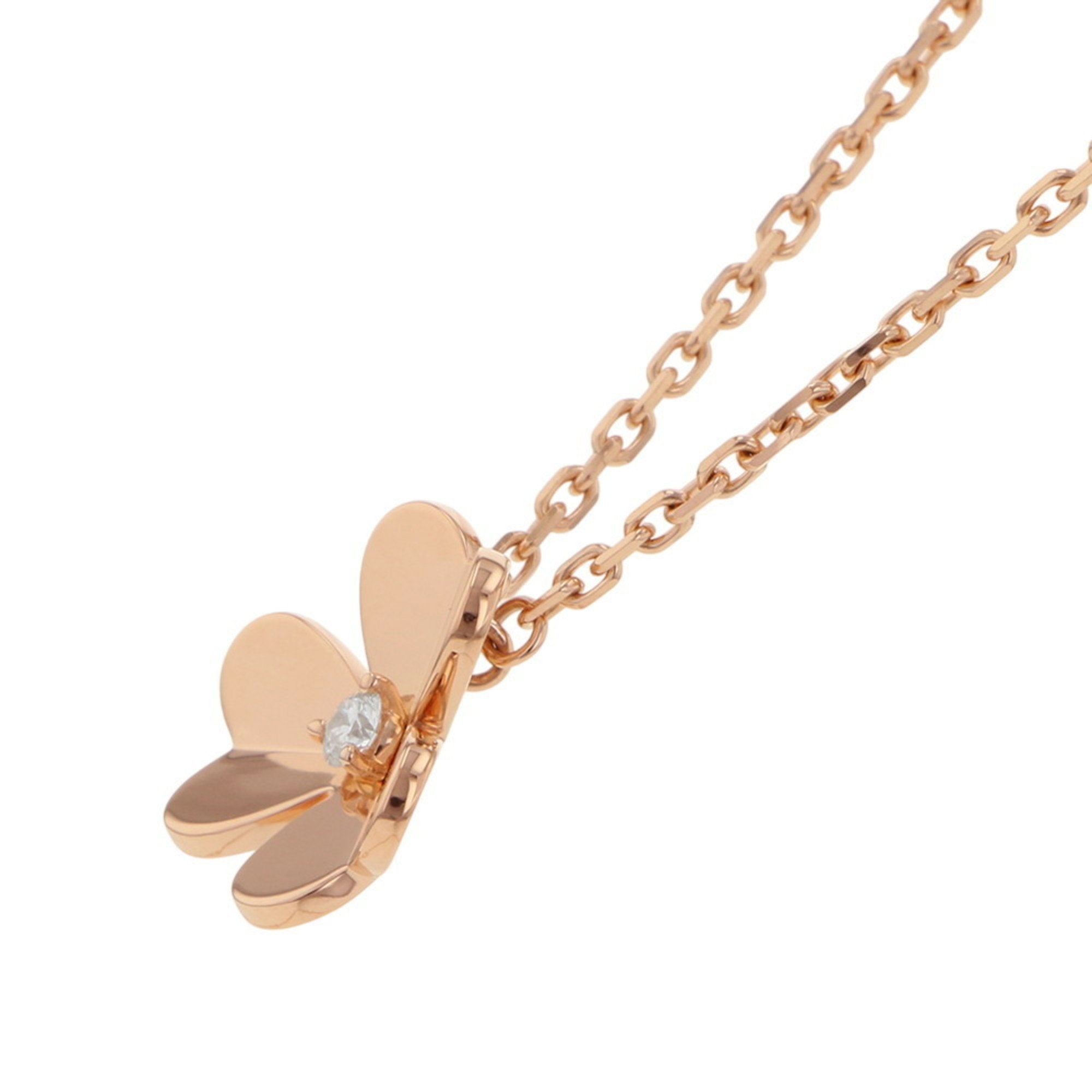 Pendant Necklace 18K Rose Gold with Diamond Small