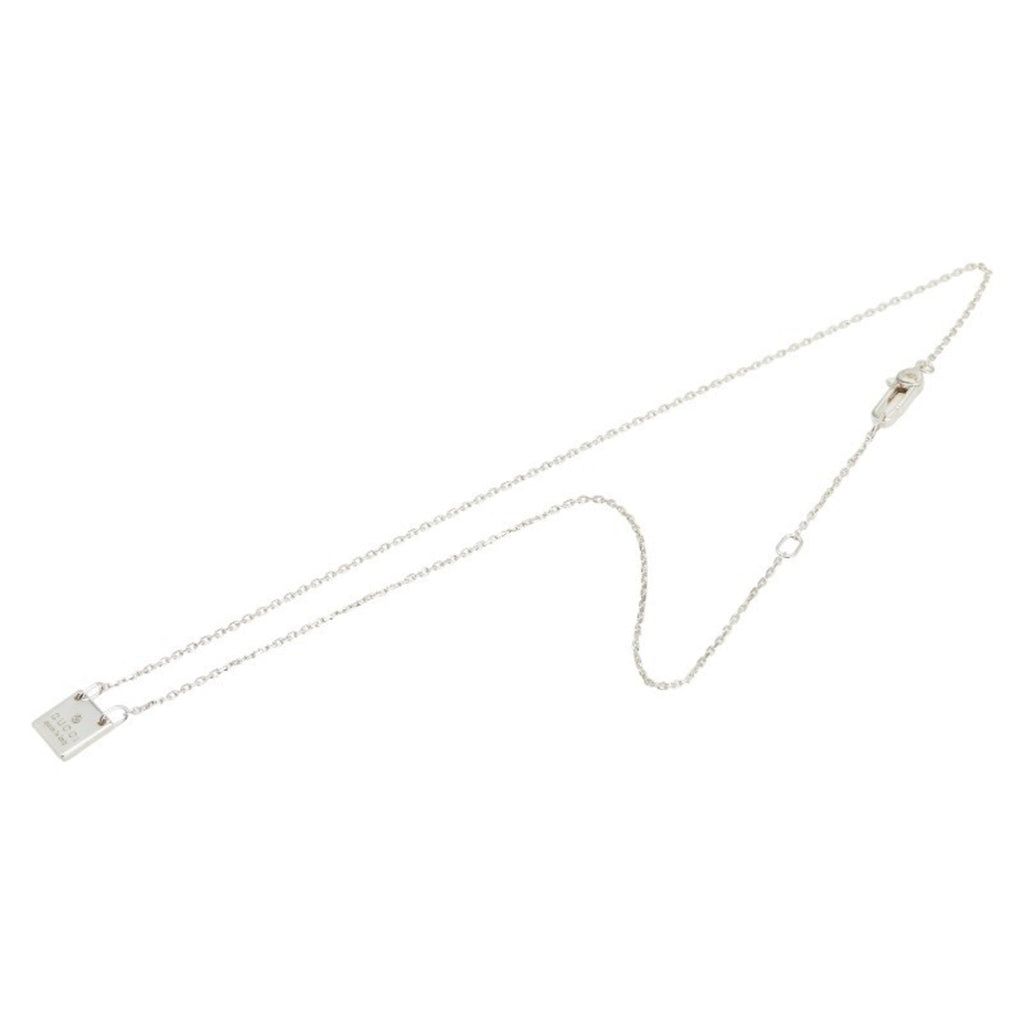 Square Plate Pendant Necklace Sterling Silver