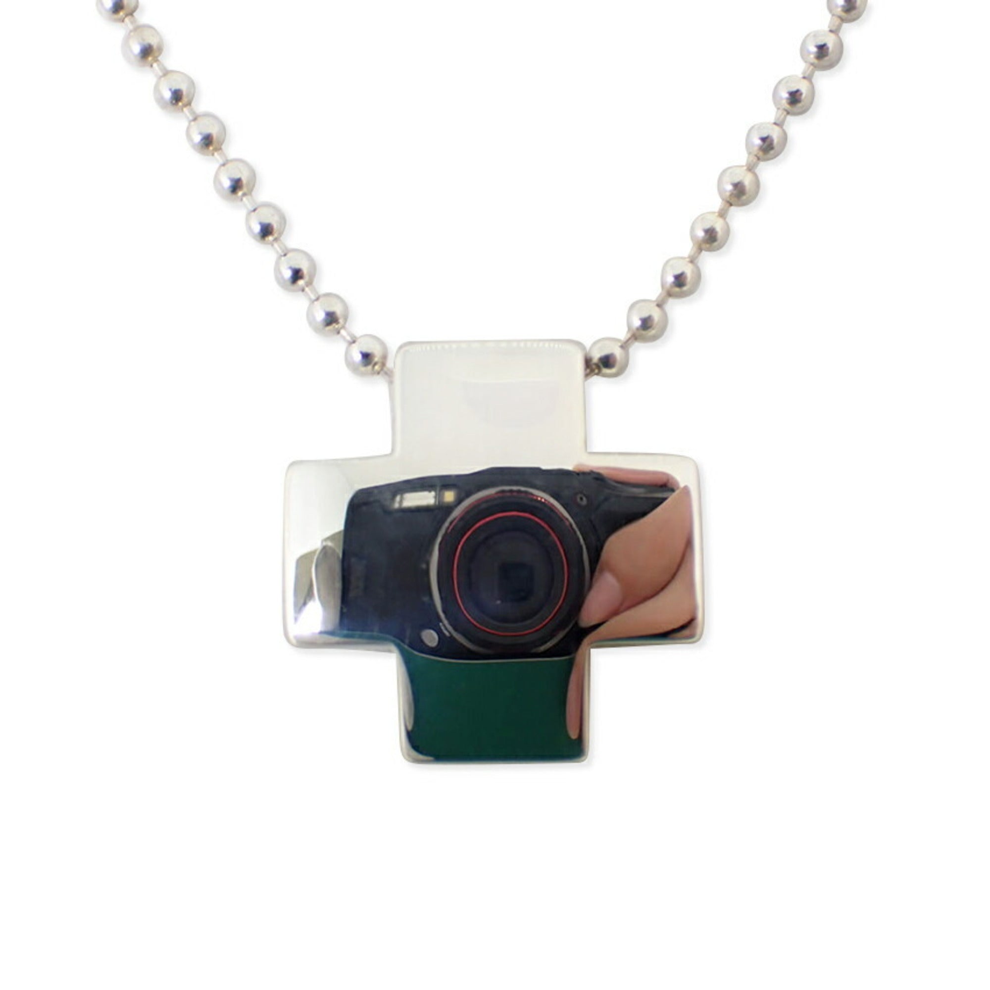Roman Cross Pendant Necklace Sterling Silver