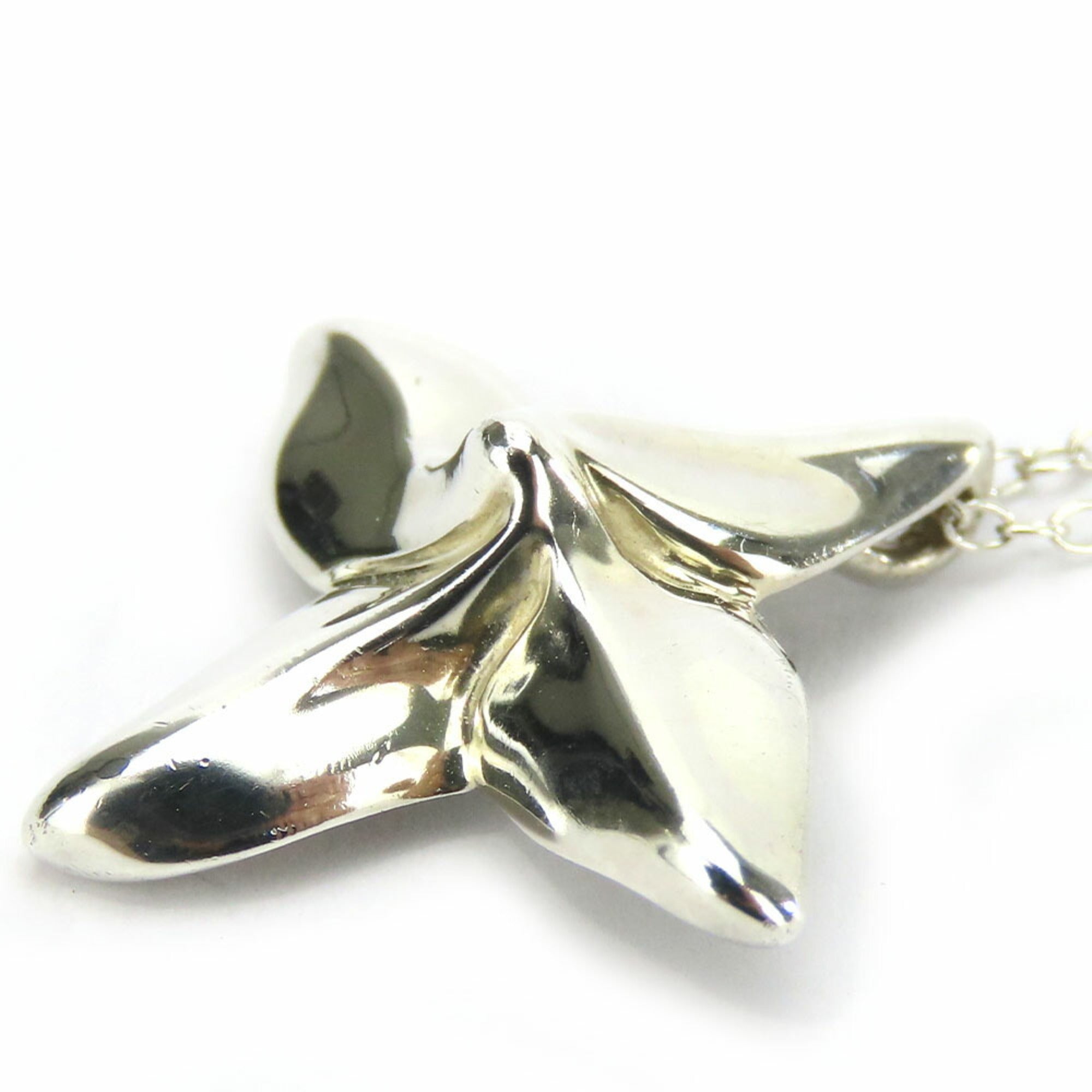 Poinsettia Pendant Necklace Sterling Silver