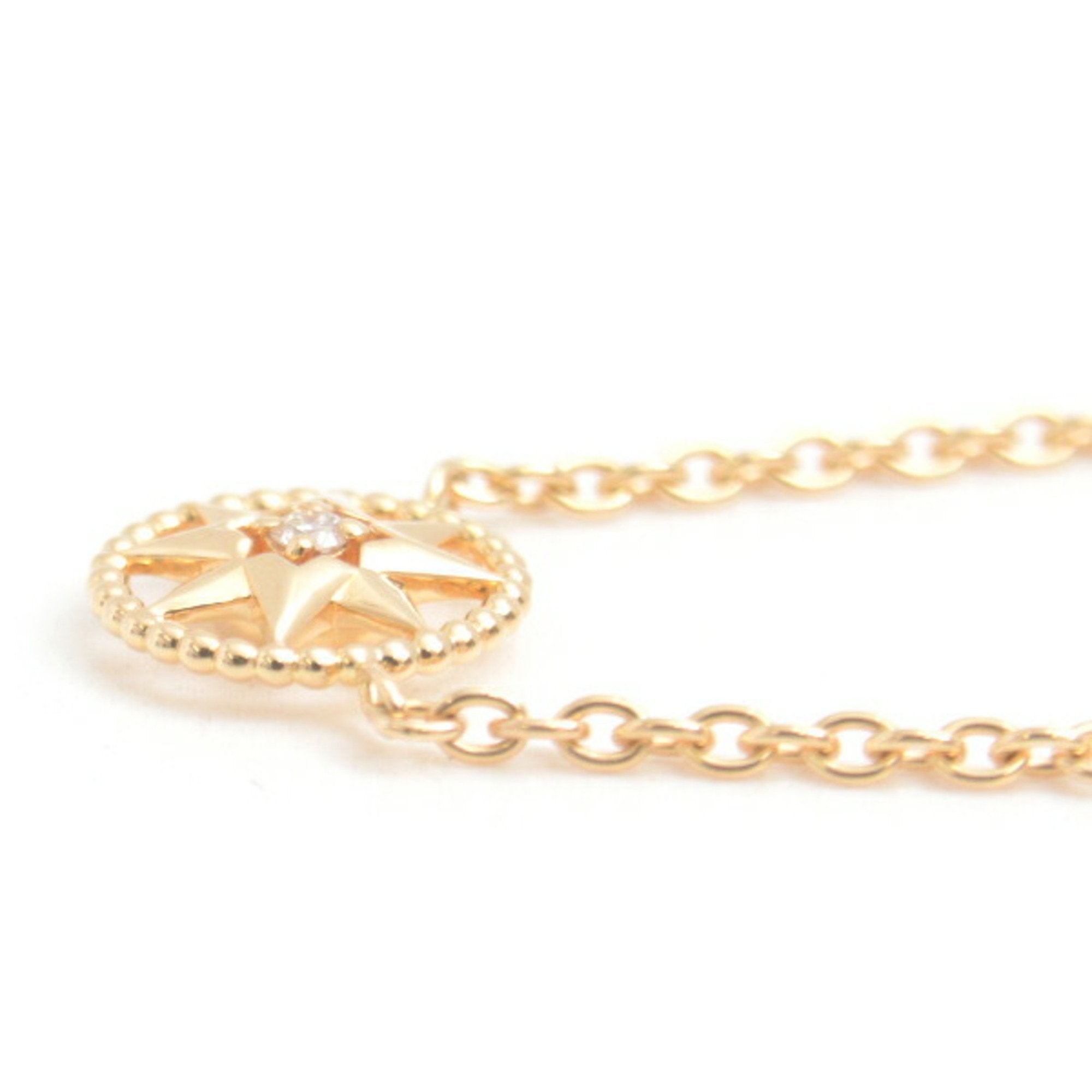 Rose Devan Pendant Necklace 18K Yellow Gold with Diamond