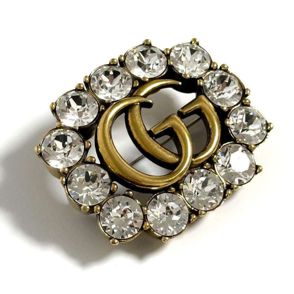 Brooch Metal and Rhinestone