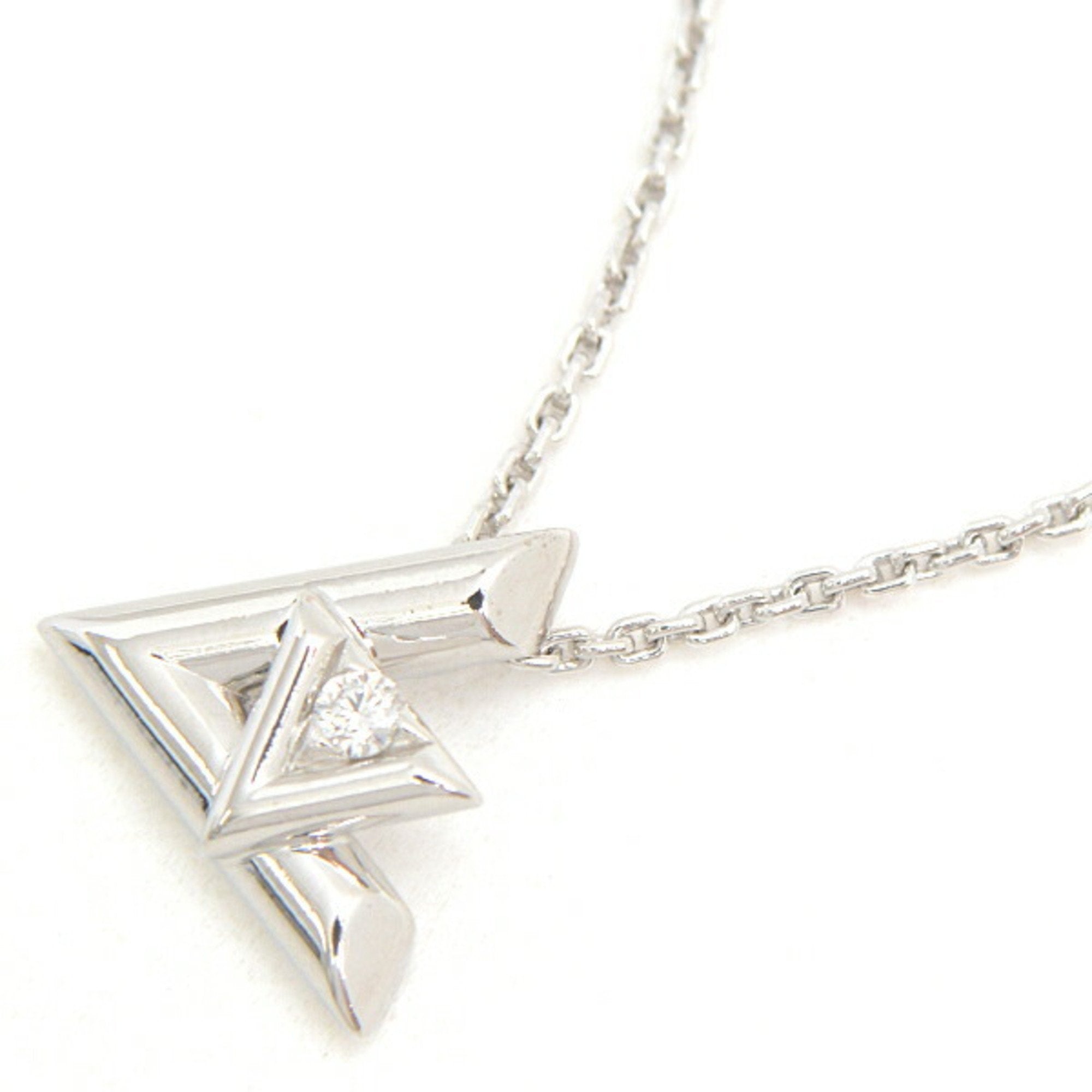 Volt One Pendant Necklace 18K White Gold and Diamond Mini
