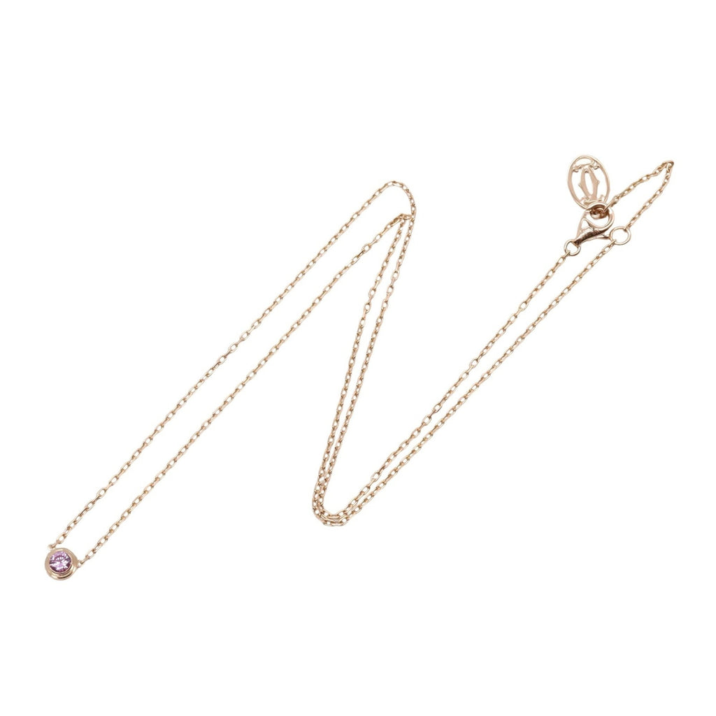 Pendant Necklace 18K Rose Gold With Pink Sapphire