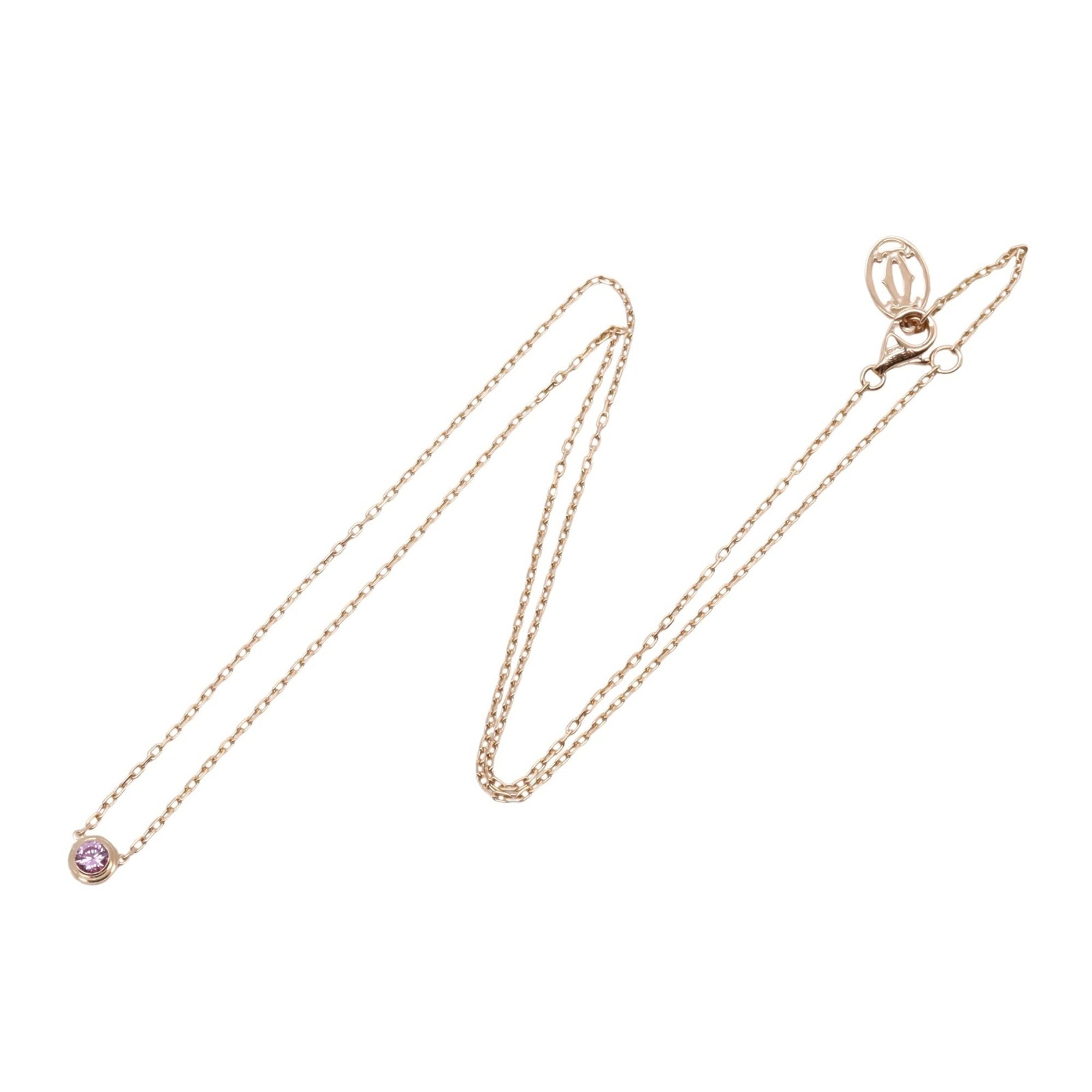 Pendant Necklace 18K Rose Gold With Pink Sapphire