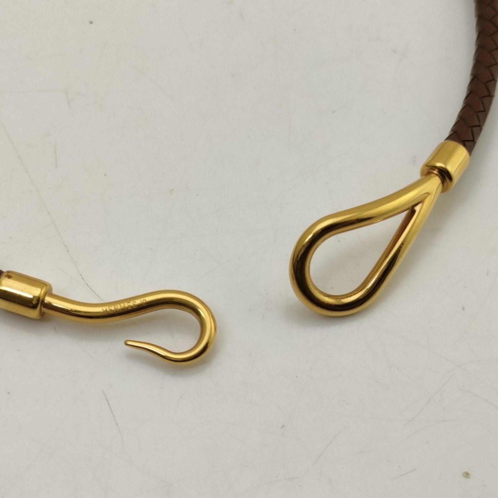 Leather Pendant Necklace Brown