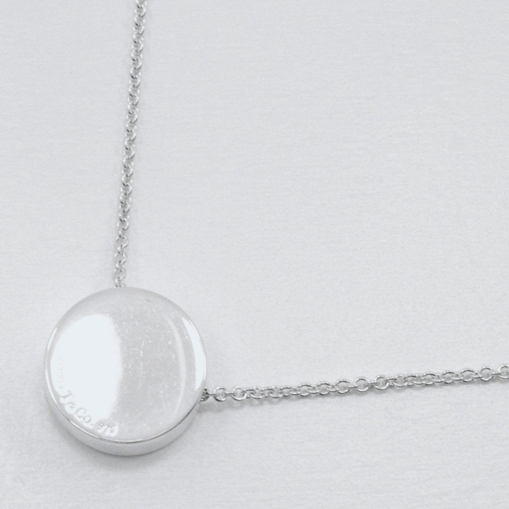 1837 Concave Circle Pendant Necklace Sterling Silver