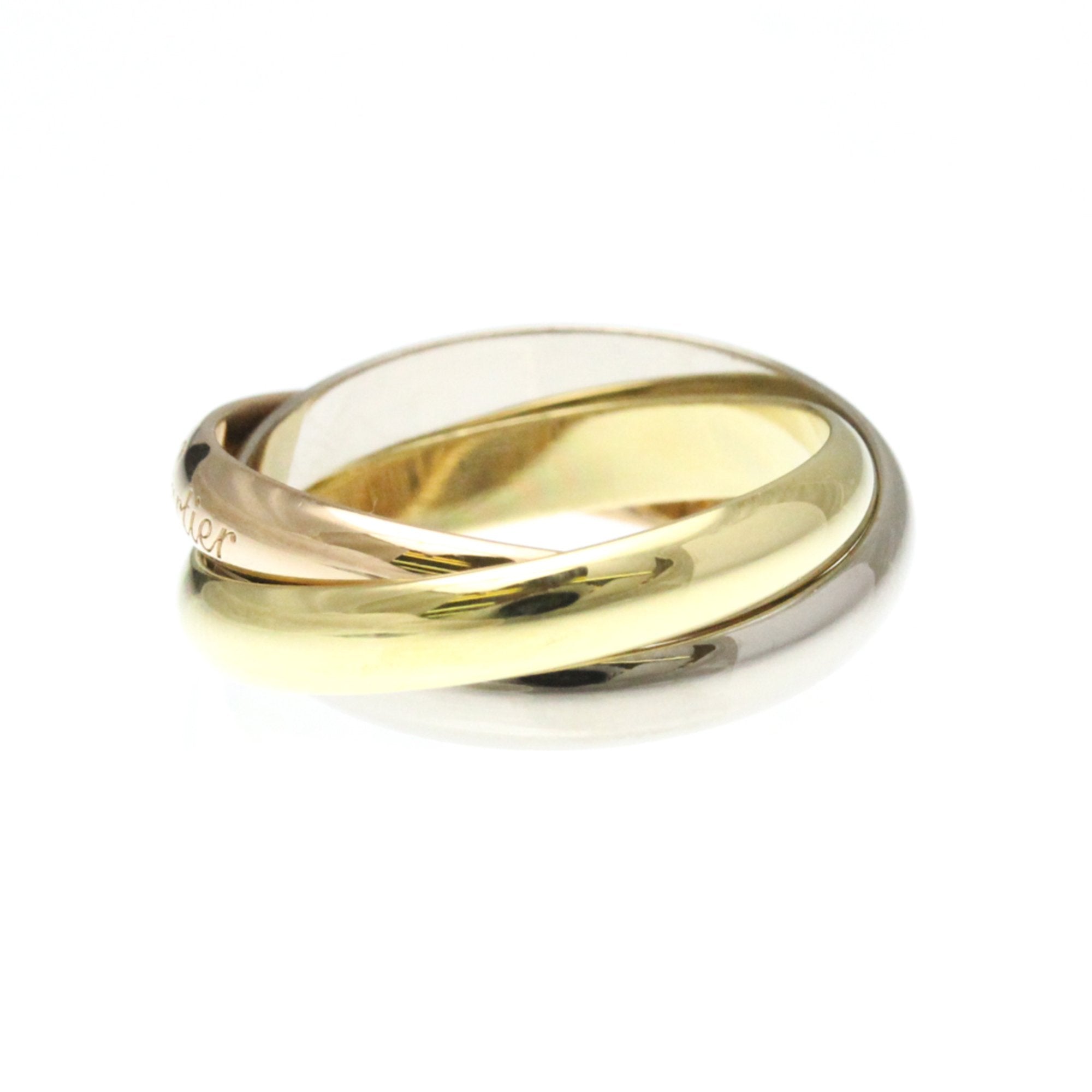 Vendome Louis Cartier Band Ring 18K Tricolor Gold