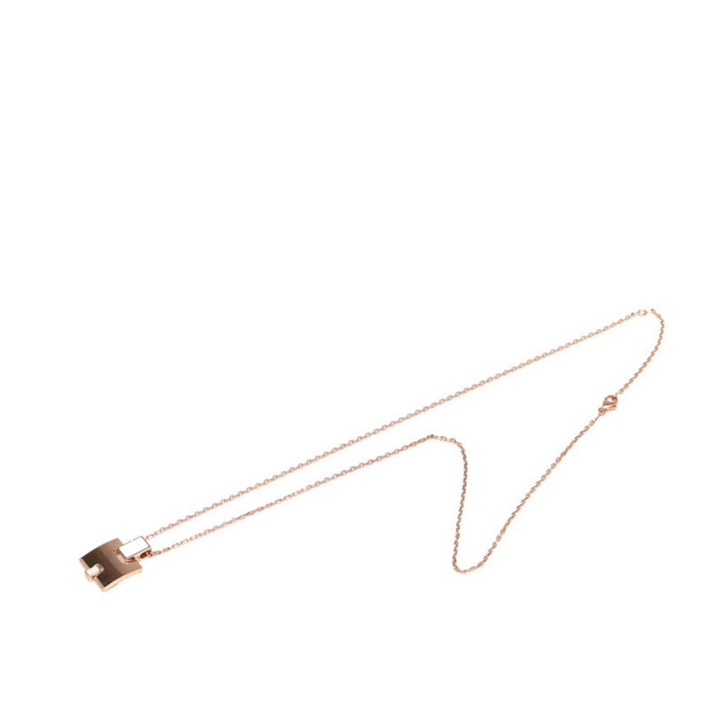 Eileen Pendant Necklace Pink Gold and White