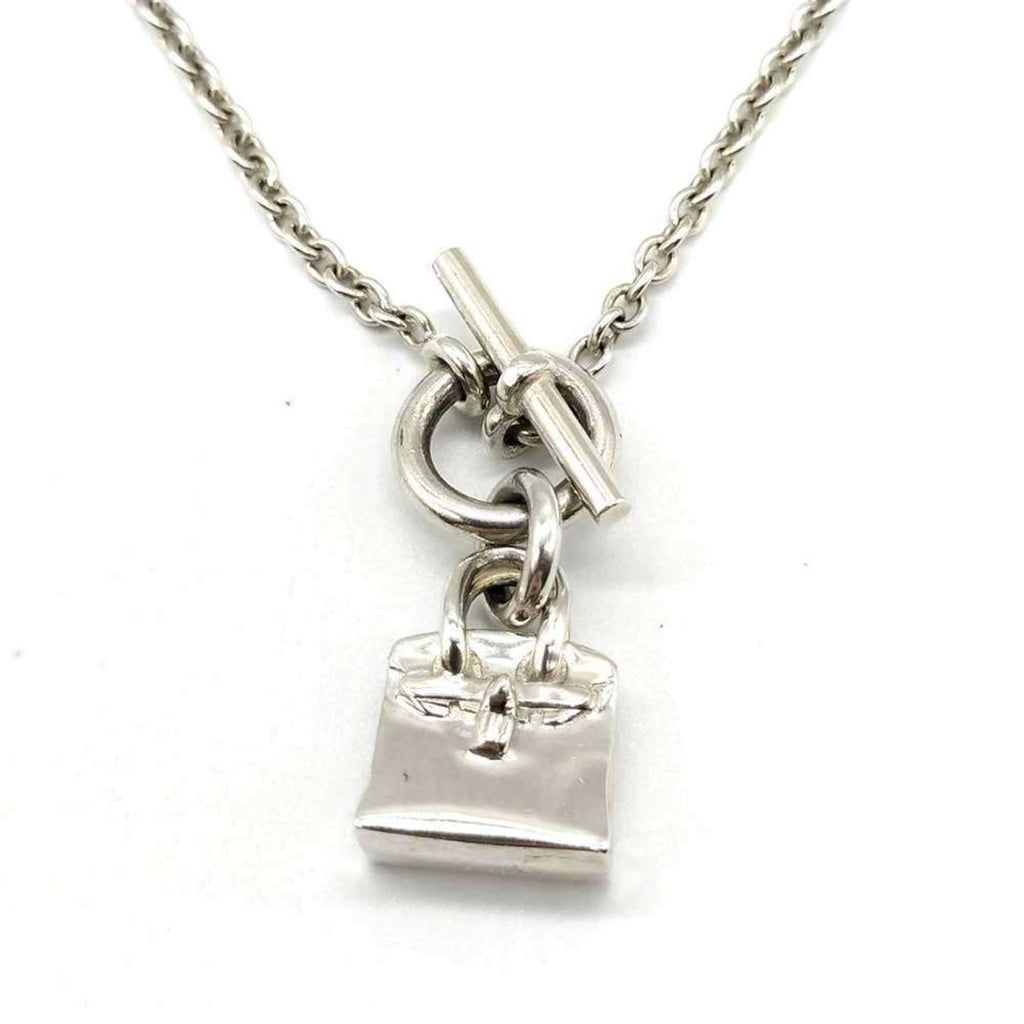 Amulet Birkin Motif Pendant Necklace Sterling Silver