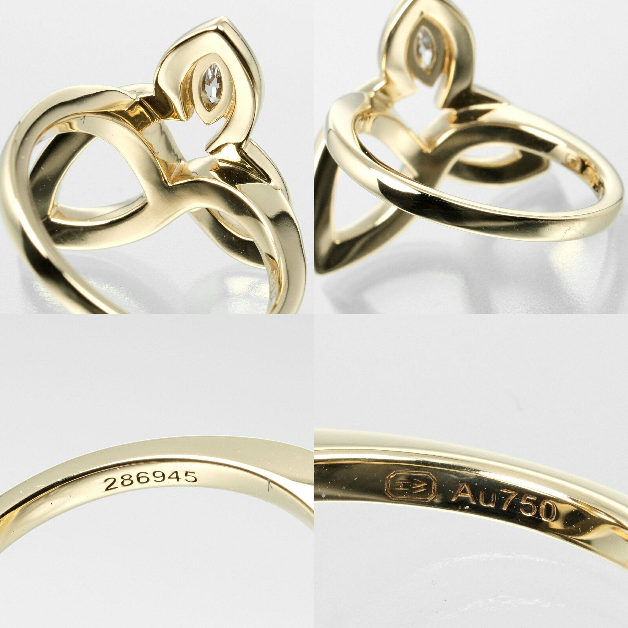 Band Ring 18K Yellow Gold with Diamond