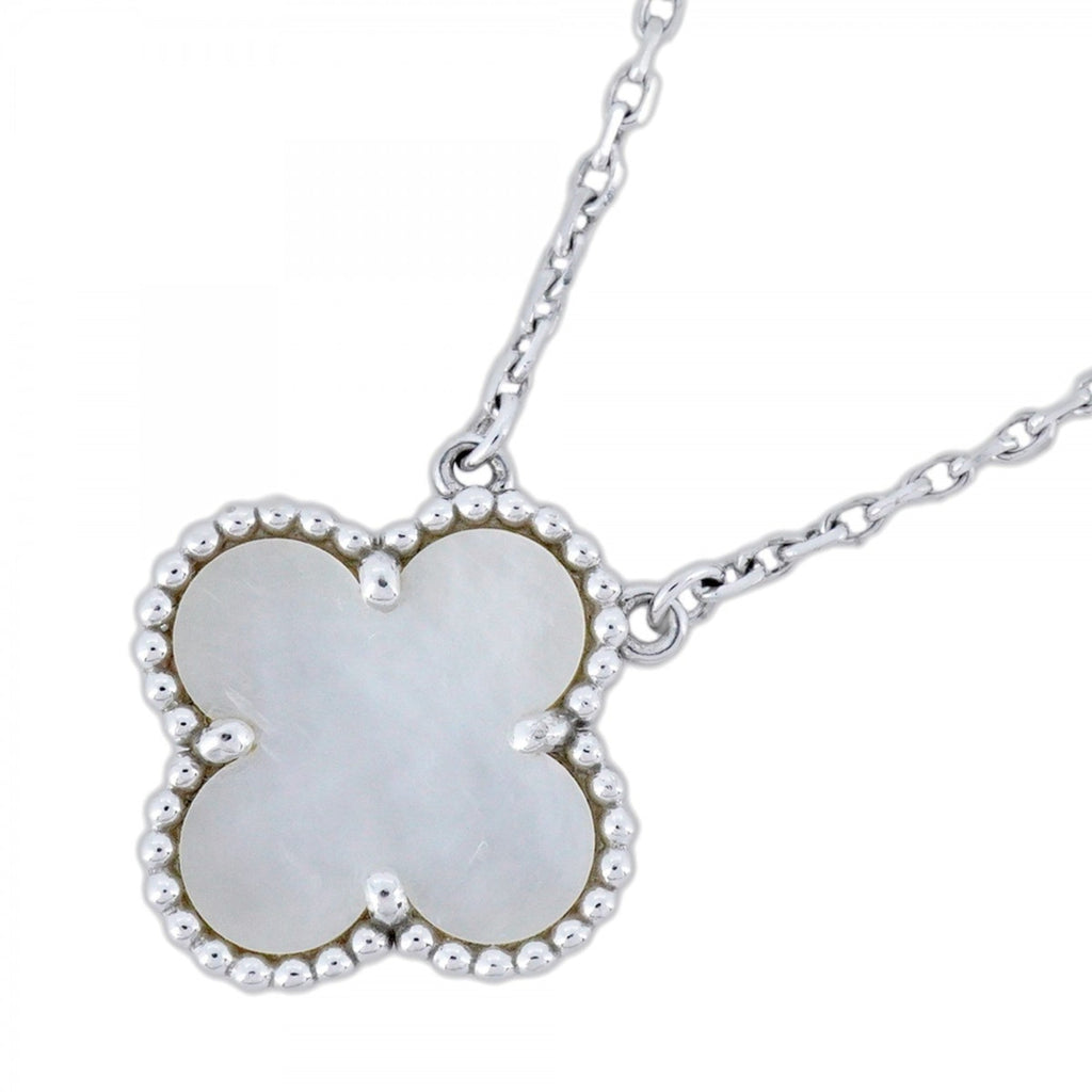 Alhambra Pendant Necklace 18K White Gold and Mother of Pearl