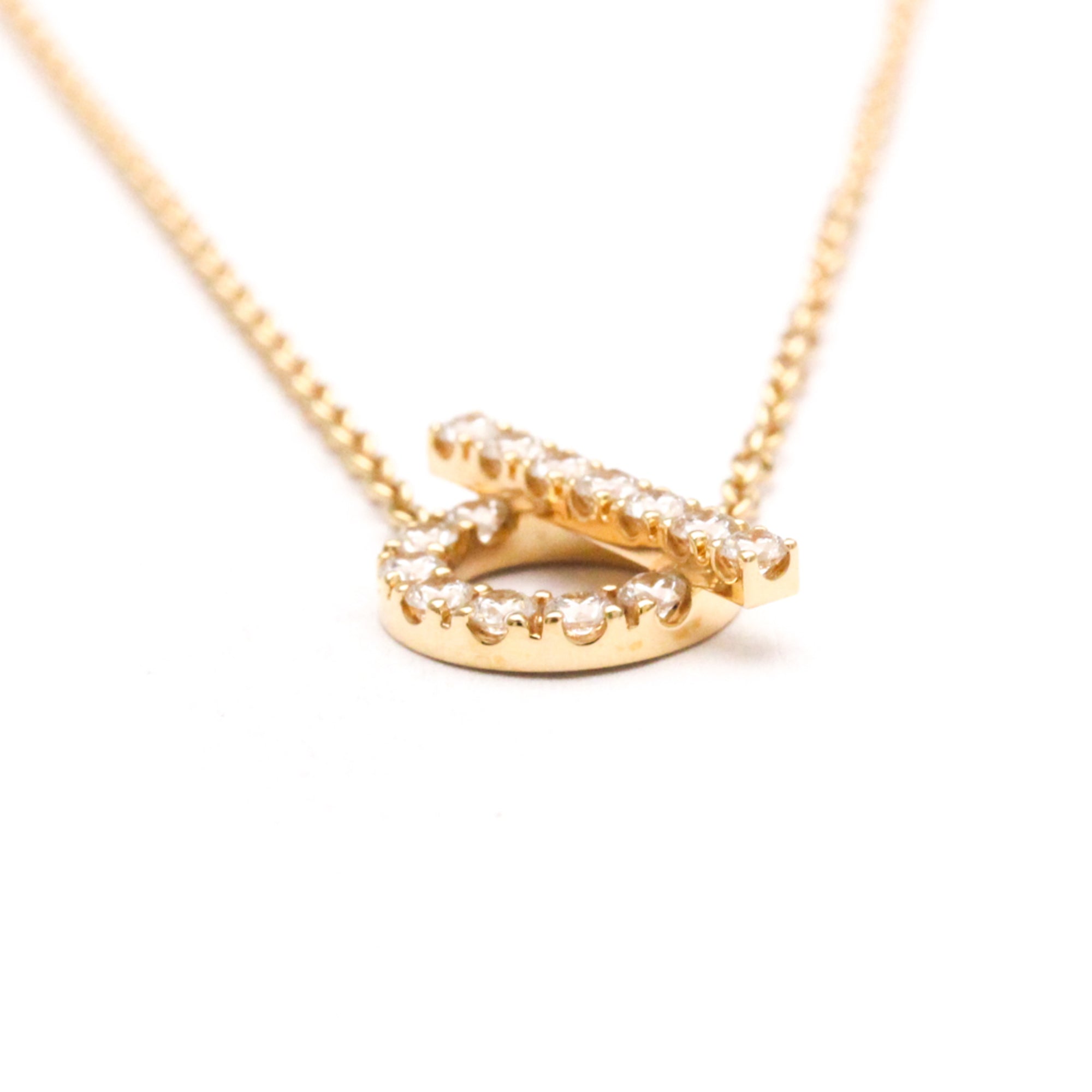 Pendant Necklace 18K Rose Gold with Diamond
