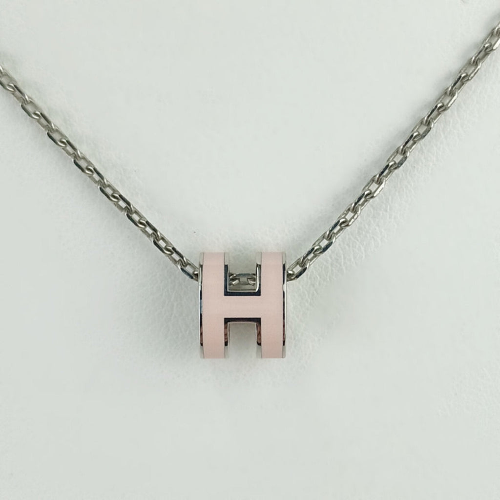 Pop H Pendant Necklace Silver-Tone Metal
