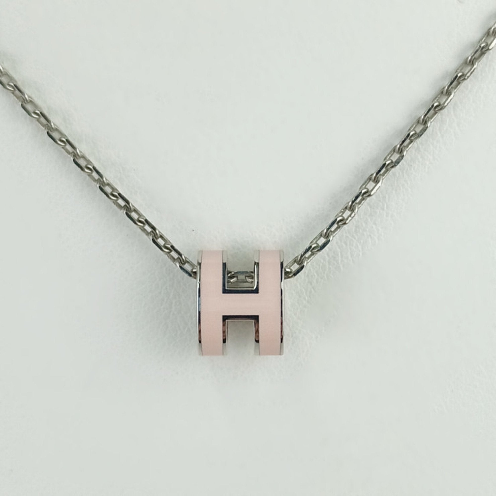 Pop H Pendant Necklace Silver-Tone Metal