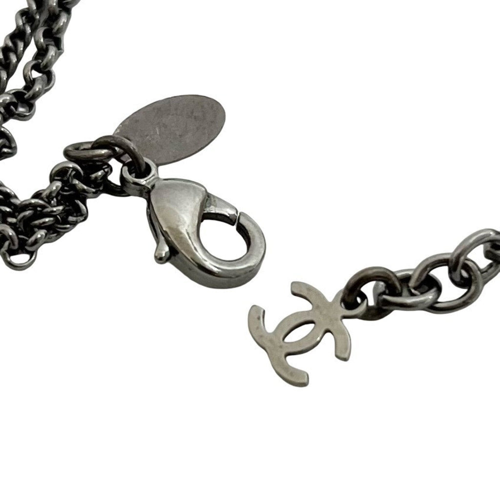 CC Logo Chain Pendant Necklace Sterling Silver