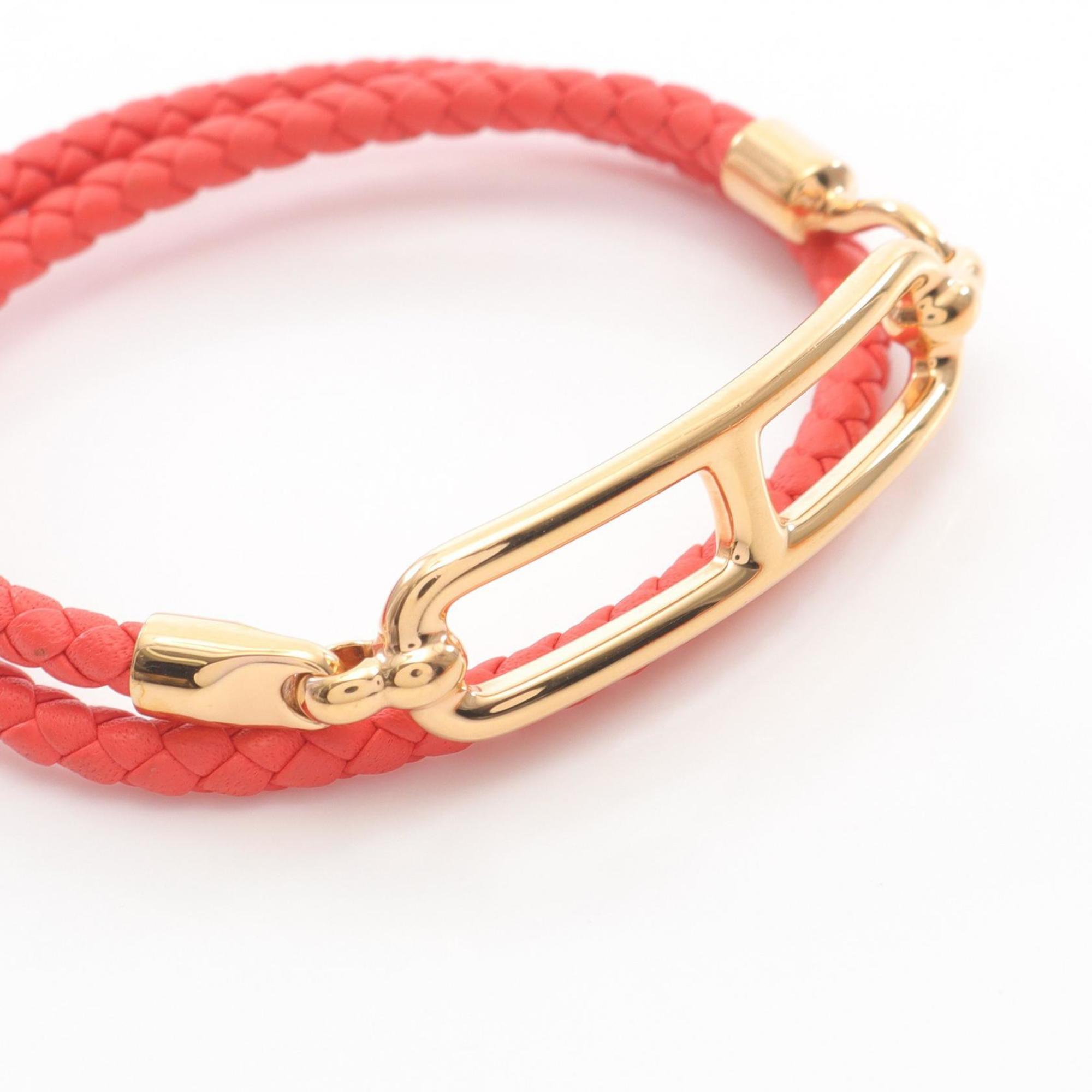Le Ris De Bleu Tours Bracelet Gold and Leather