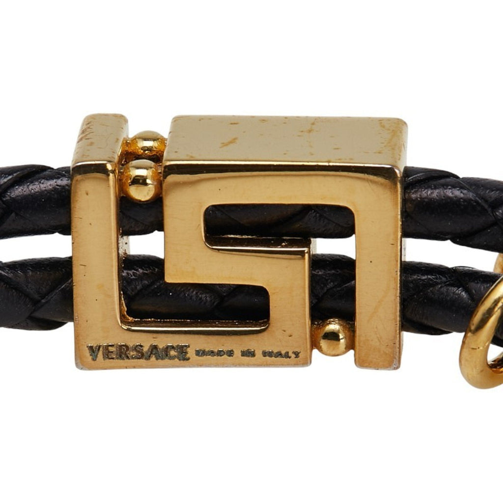 Bracelet Black Leather with Rhinestone