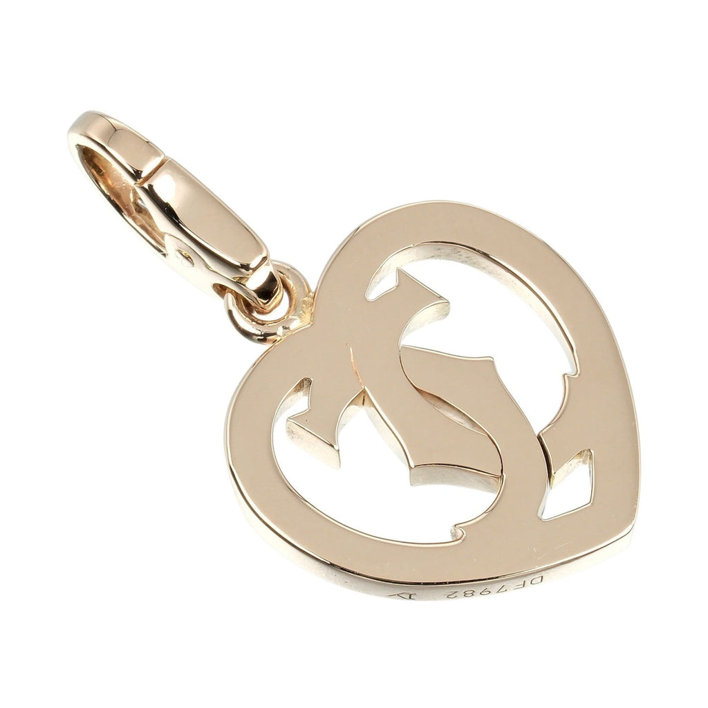 2C Heart Pendant Necklace 18K Rose Gold
