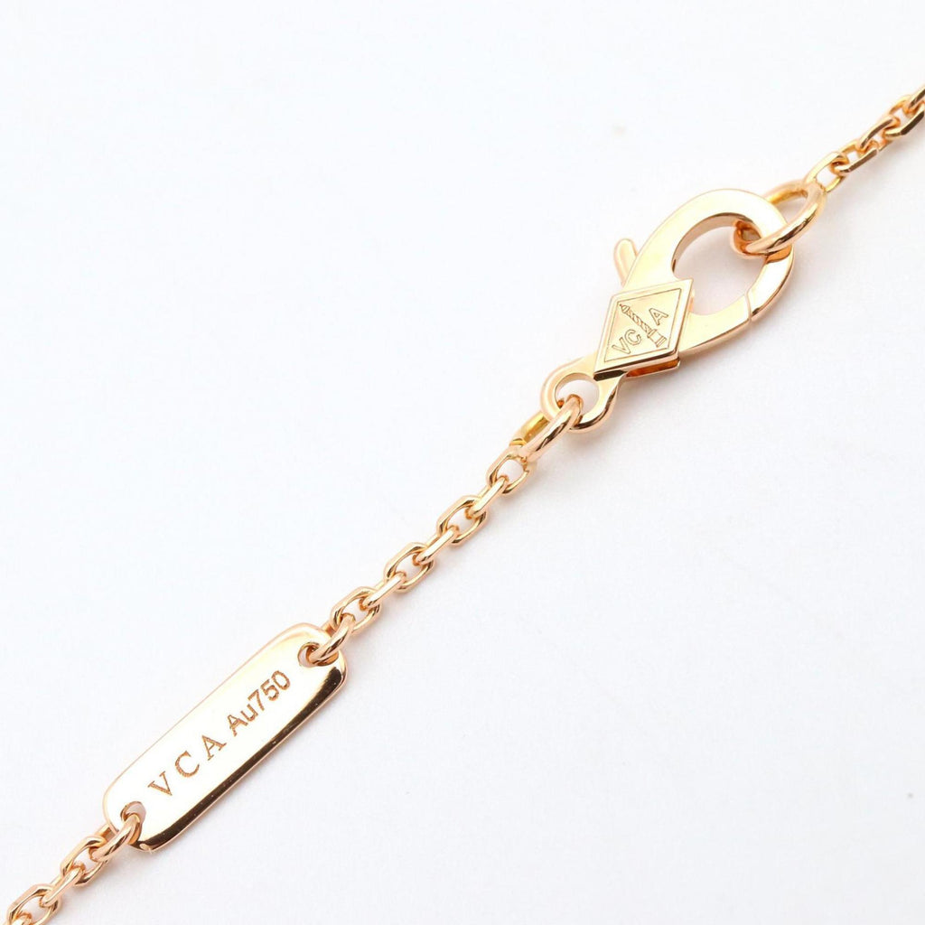 Vintage Alhambra Pendant Necklace 18K Rose Gold and Onyx