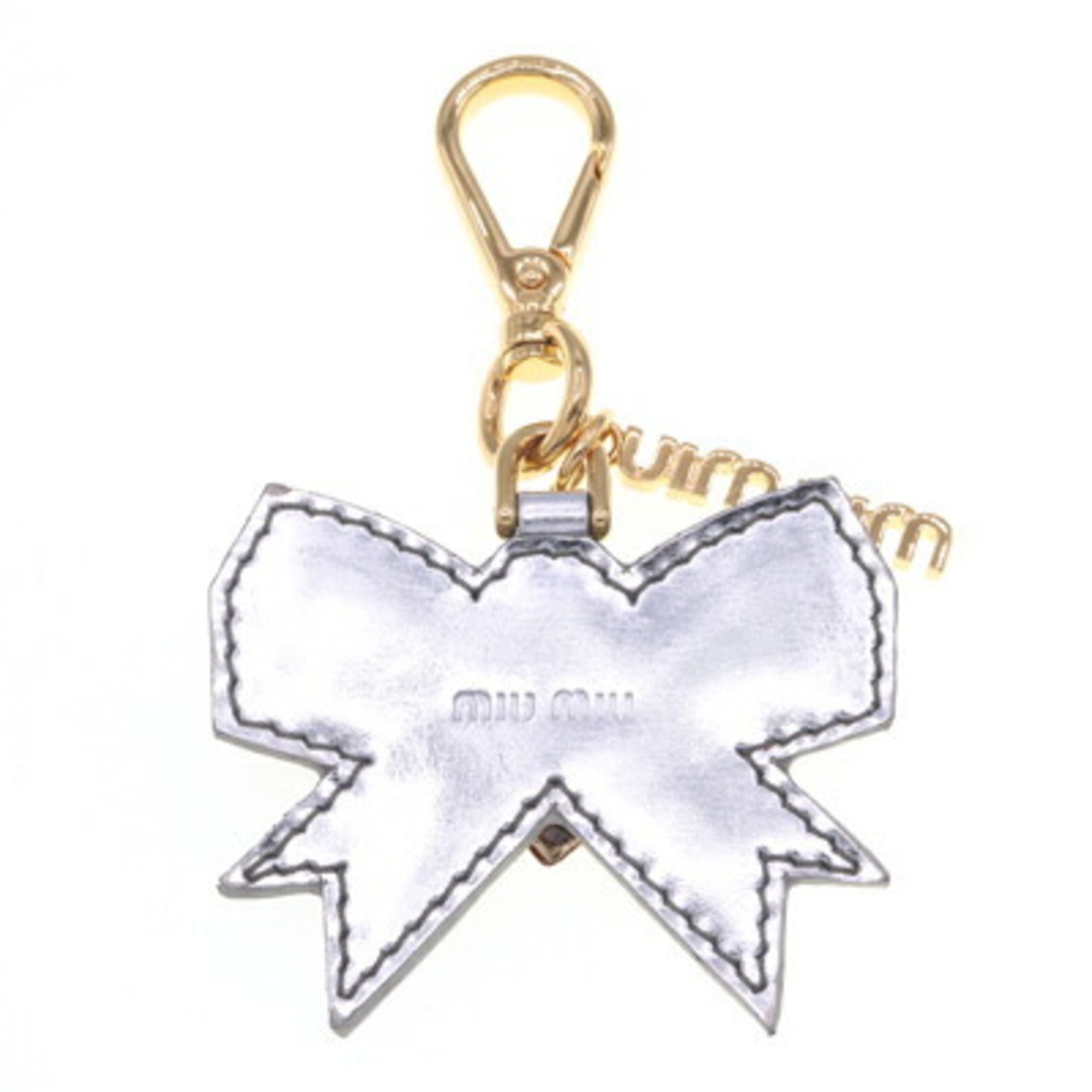 Charm Leather and Metal Gold and Silver Handbag Charm