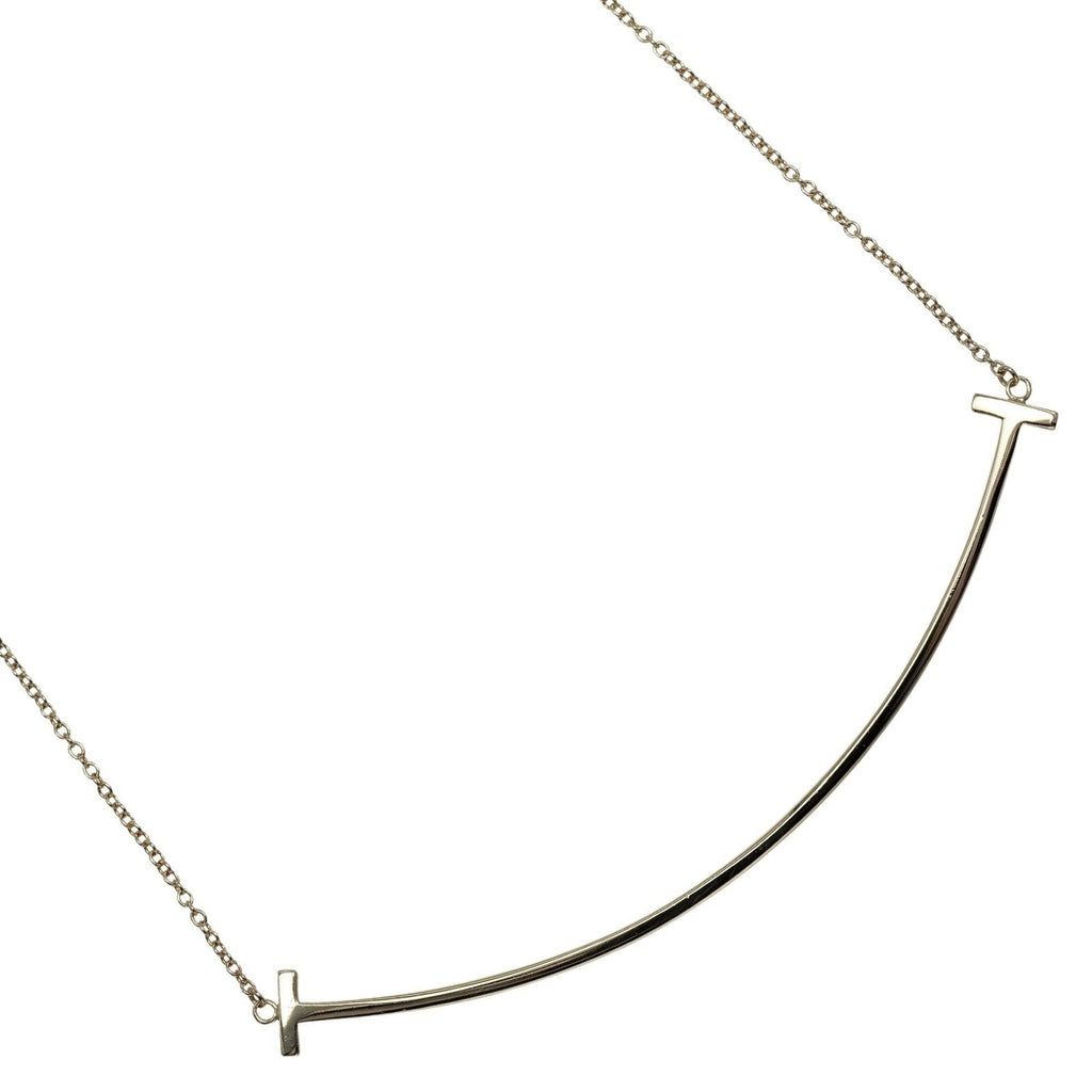 T Smile Pendant Necklace 18K Yellow Gold