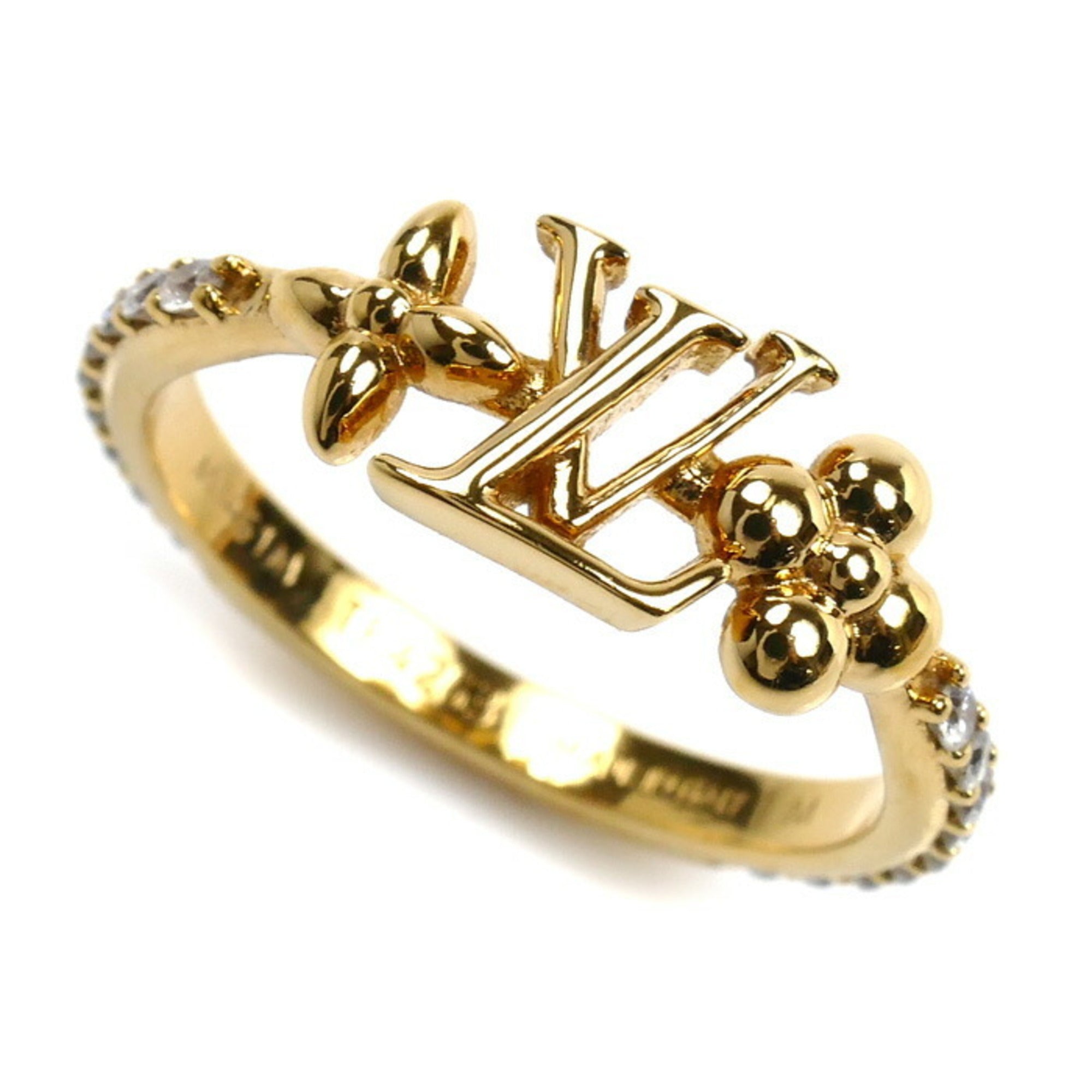 Band Ring Gold with Rhinestone