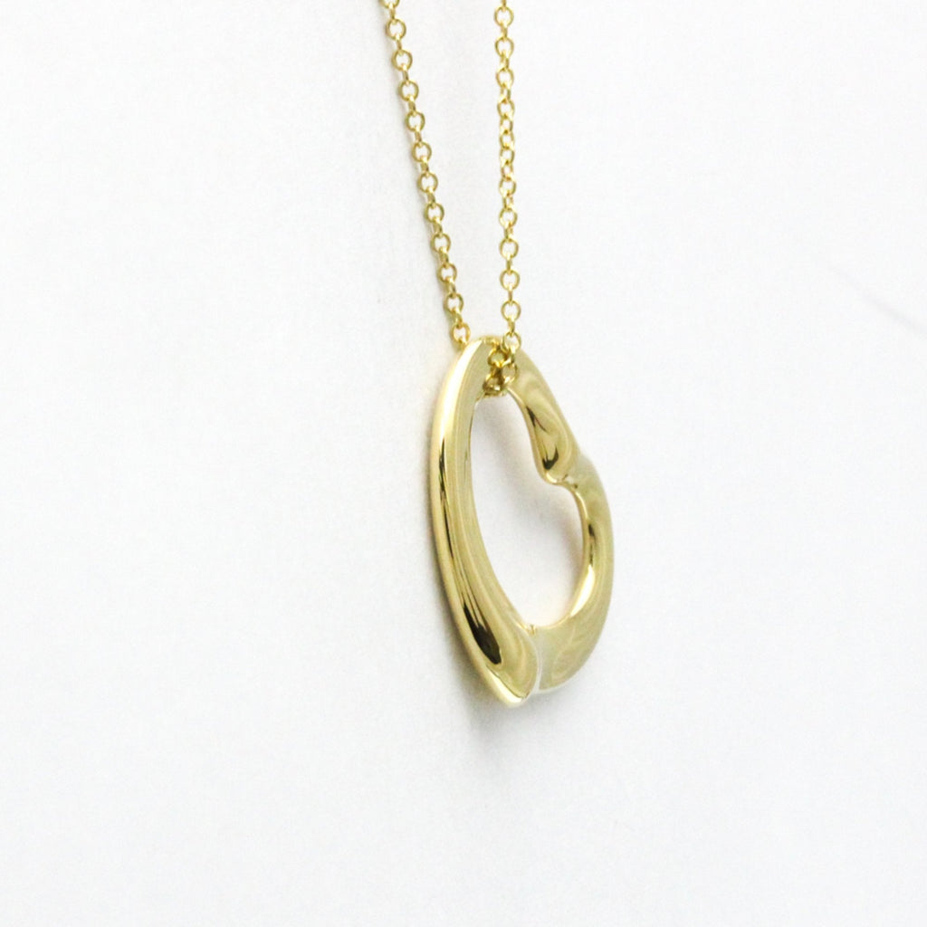 Open Heart Pendant Necklace 18K Yellow Gold 21.5mm