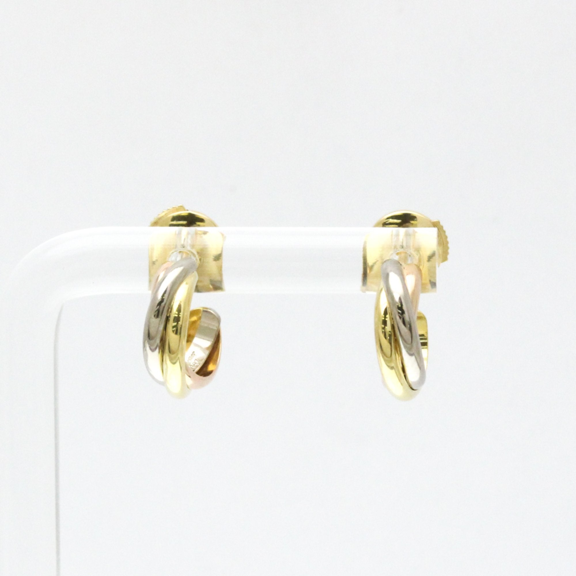 Trinity Earrings 18K Tricolor Gold