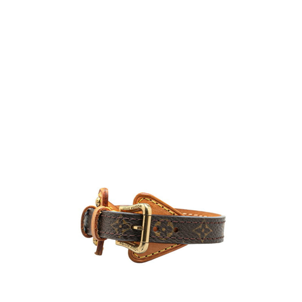Monogram Bracelet Leather Brown