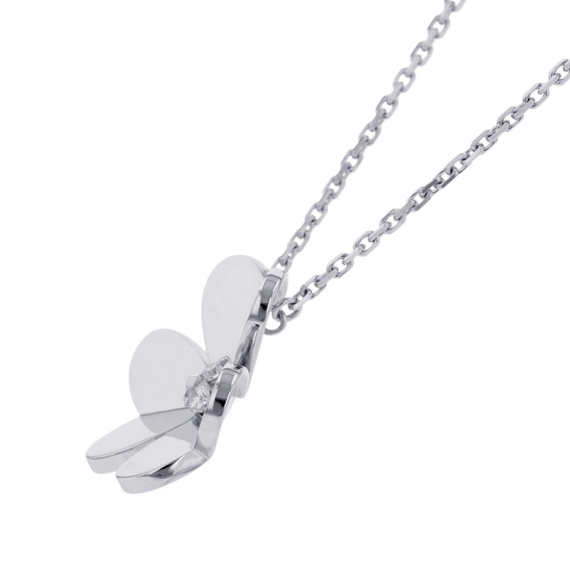 Frivole Pendant Necklace 18K White Gold Large with Diamond