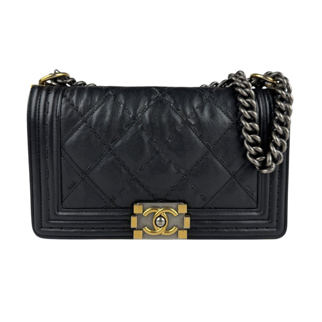 Boy Flap Bag Quilted Calfskin Old Medium